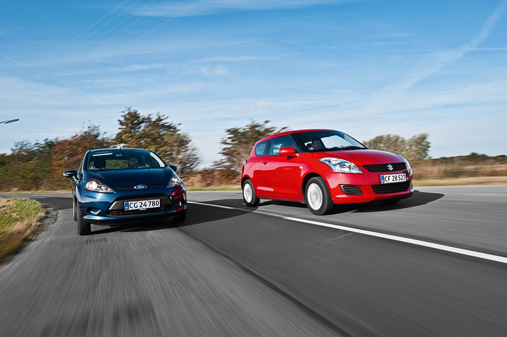 Suzuki Swift Vs Ford Fiesta Bilmagasinet Dk