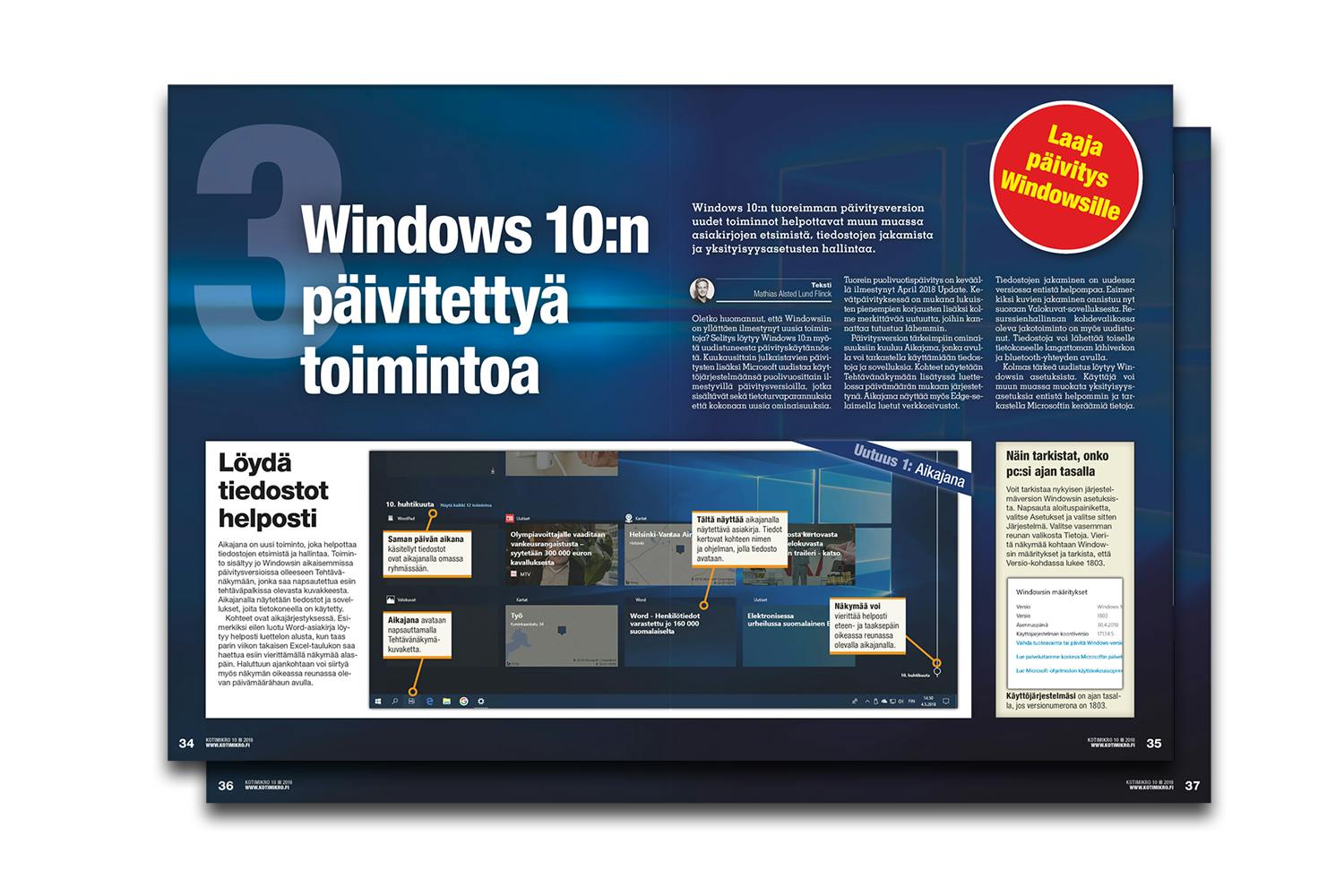 3 Windows 10:n päivitettyä toimintoa