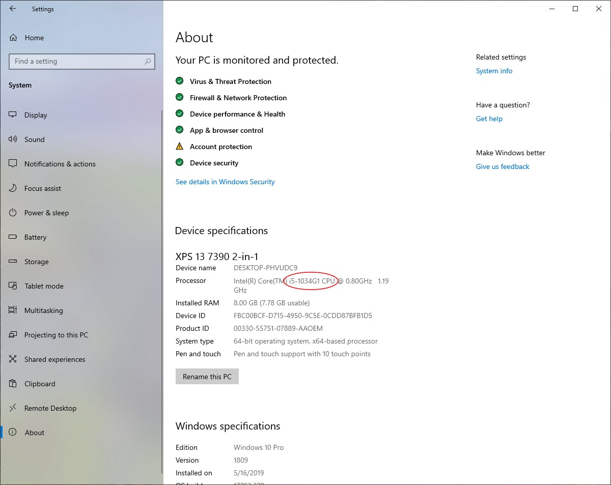 Spec XPS 13 2-in-1 Spec XPS 13 2-in-1