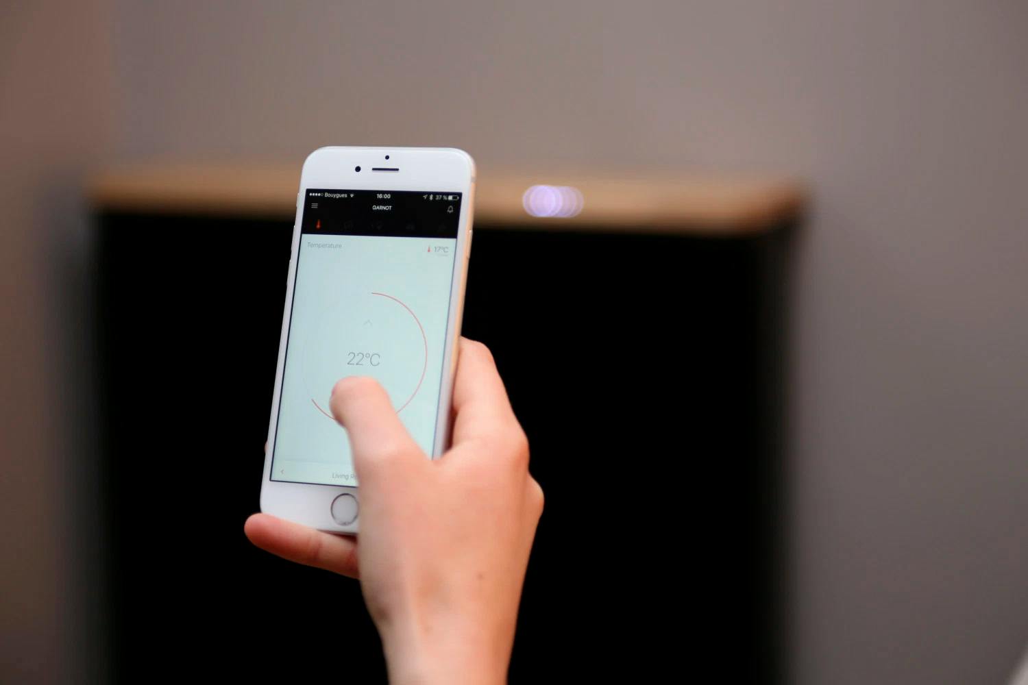 Qarnot QC1 styrs med app
