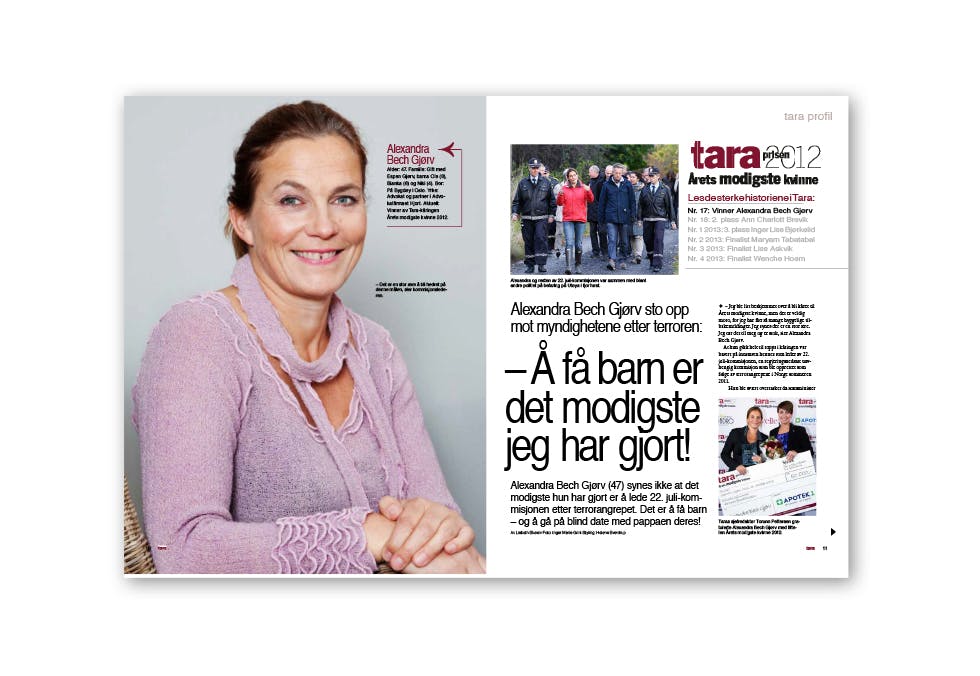 årets modigste kvinne, Tara-prisen