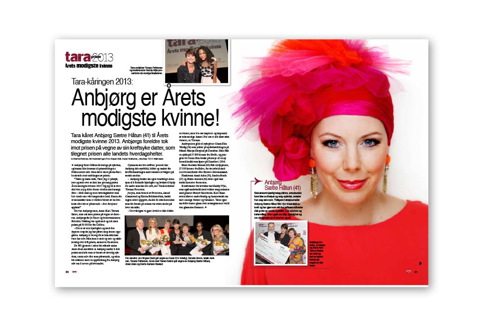 årets modigste kvinne, Tara-prisen