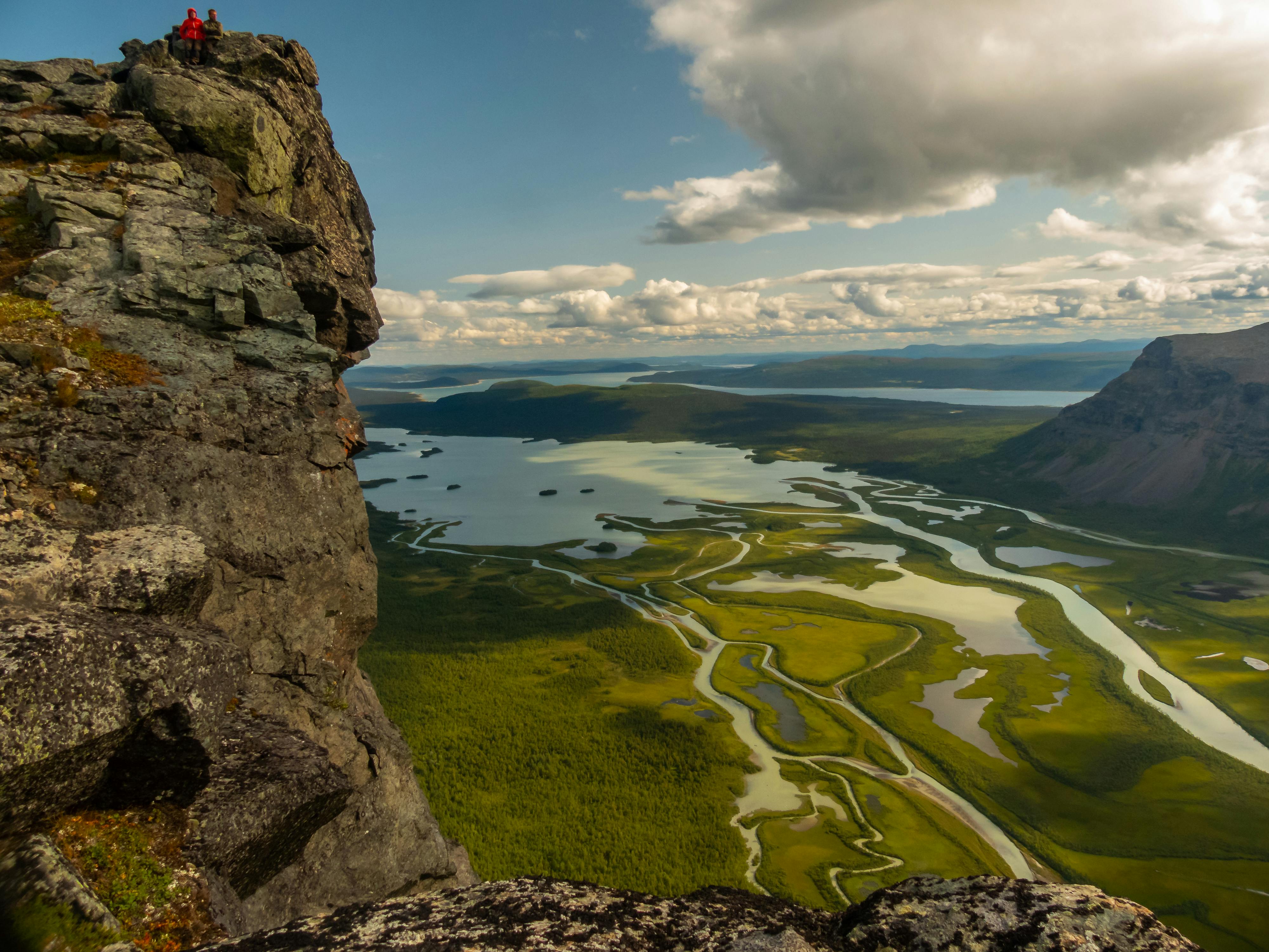 En god udsigt Laitaure-delta set fra Skierfe