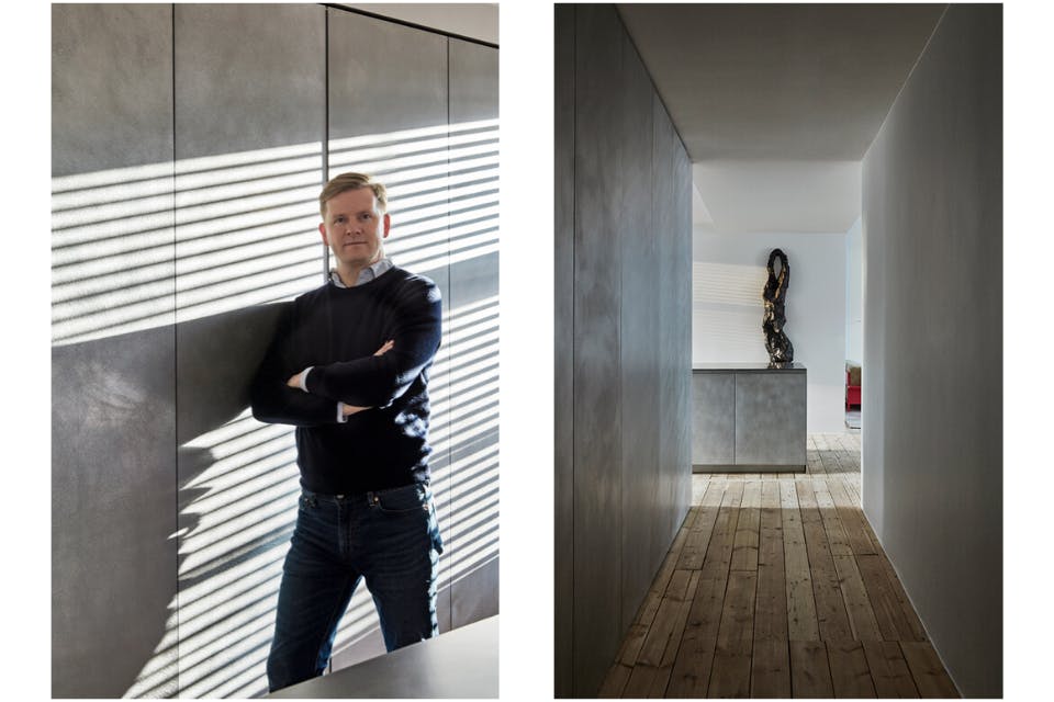 Dativ Thulstrup houdt van het effect dat de jaloezieën geven voor het licht in het appartement david thulstrup desiger noma apartment
