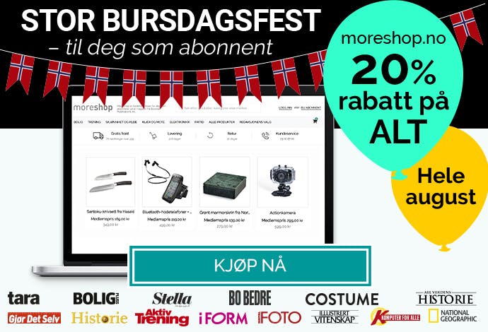 Bursdagstilbud i MoreShop