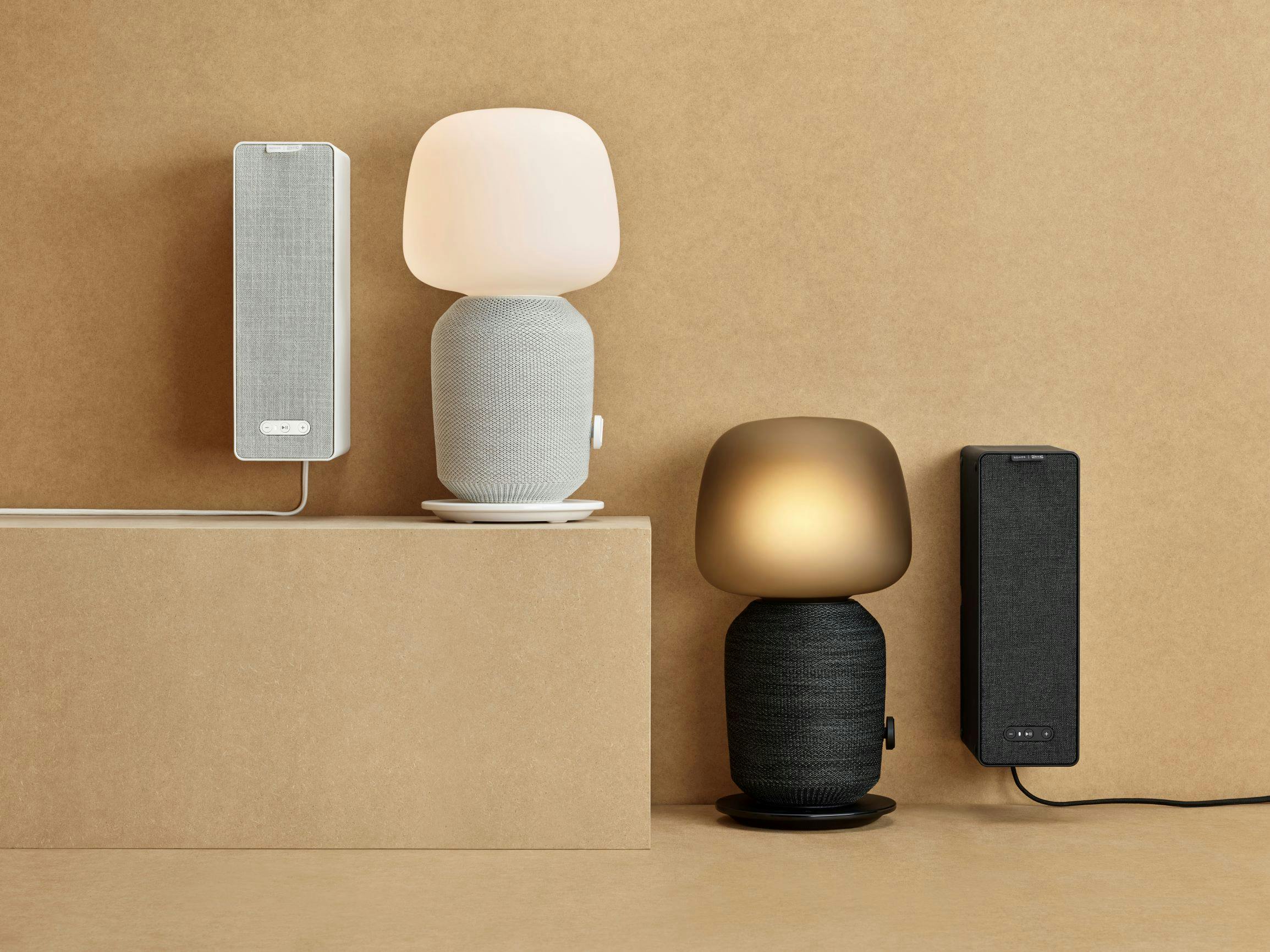 IKEAs forskellige Symfonisk-modeller, med indbygget Sonos-teknologi