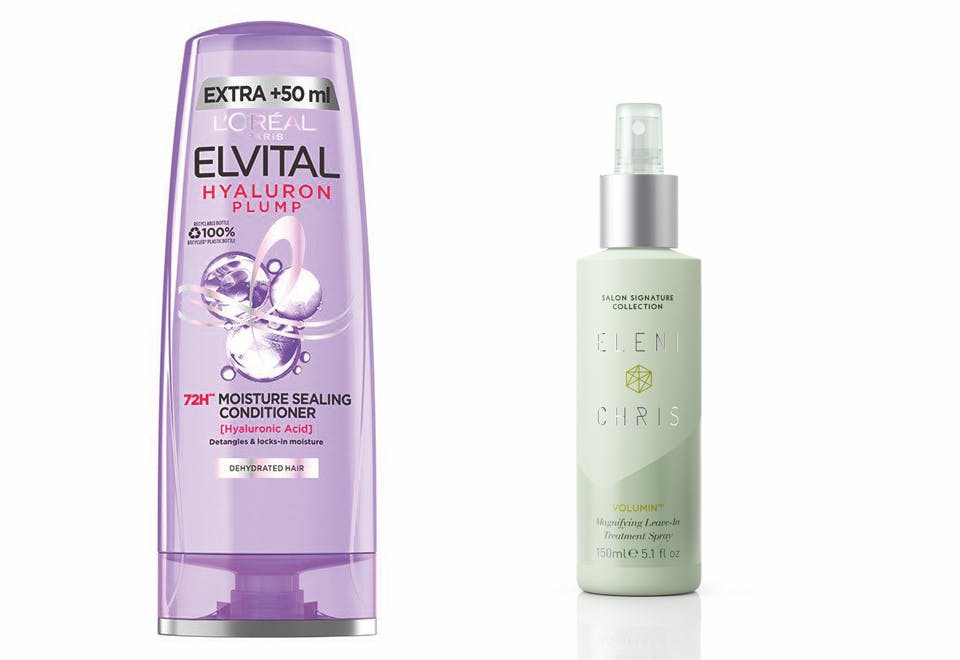 L´Oréal Paris Elvital Hyaluron Plump Conditioner Eleni & Chris Volumin Magnifying Leave-in-treatment Spray