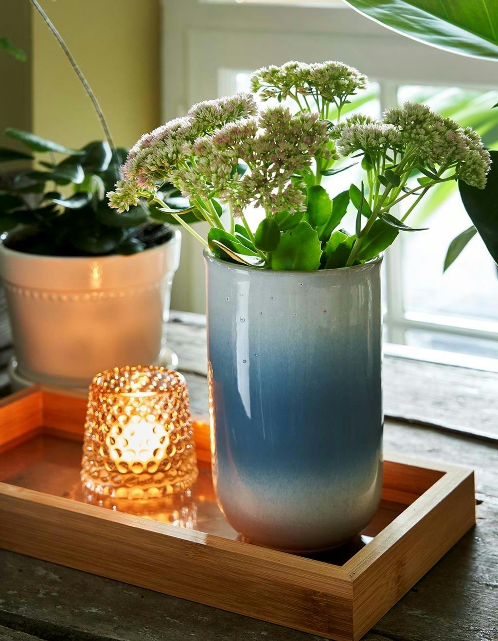Vase i gave til søster