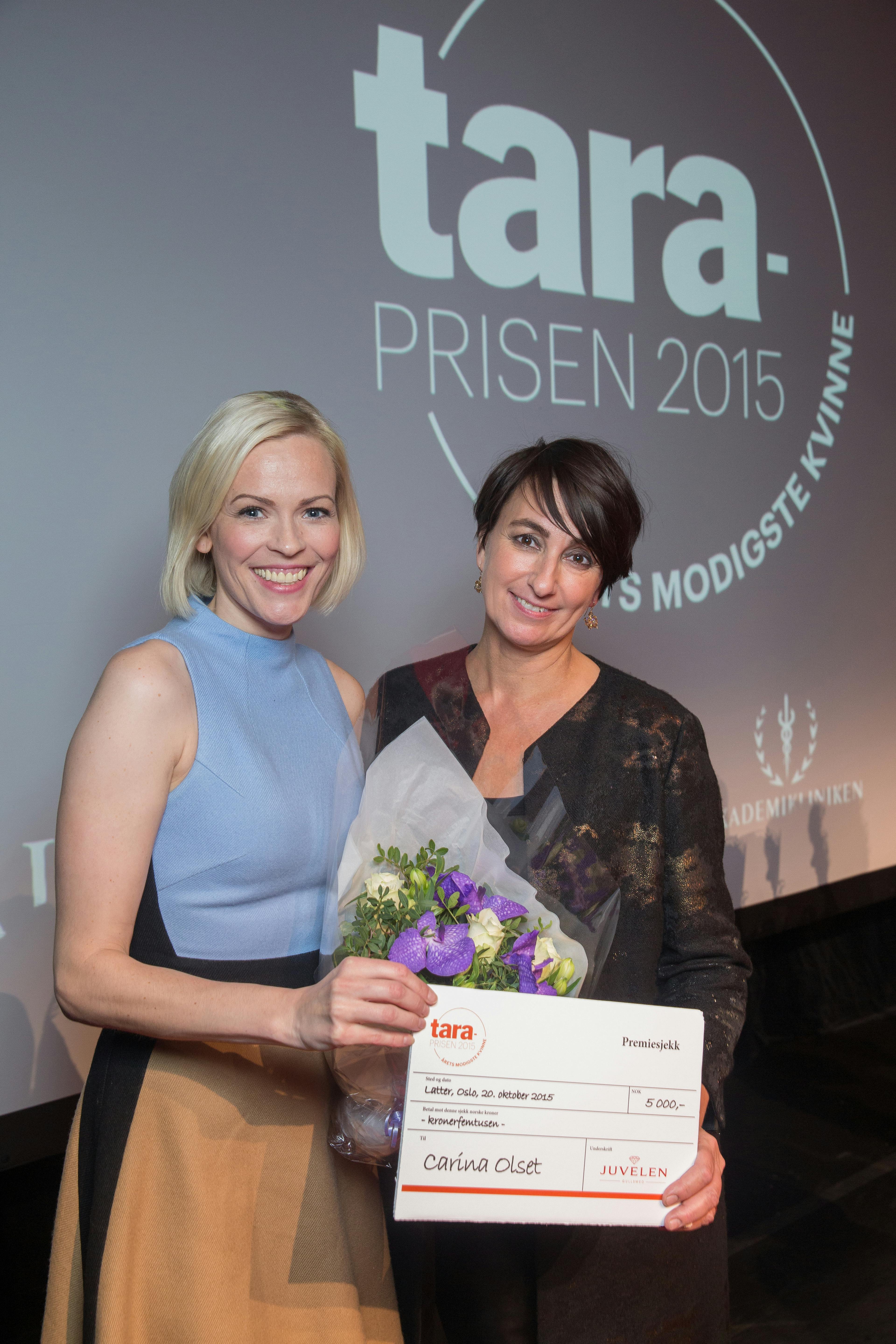 IMPONERT: Carina Olset under Årets modigste kvinne-kåringen