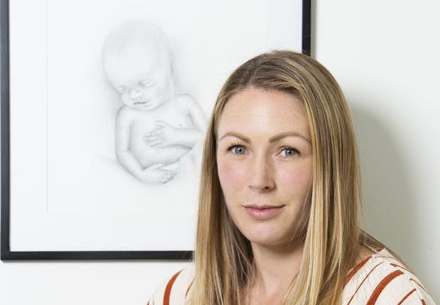 Veronica sammen med sønnen Kasper