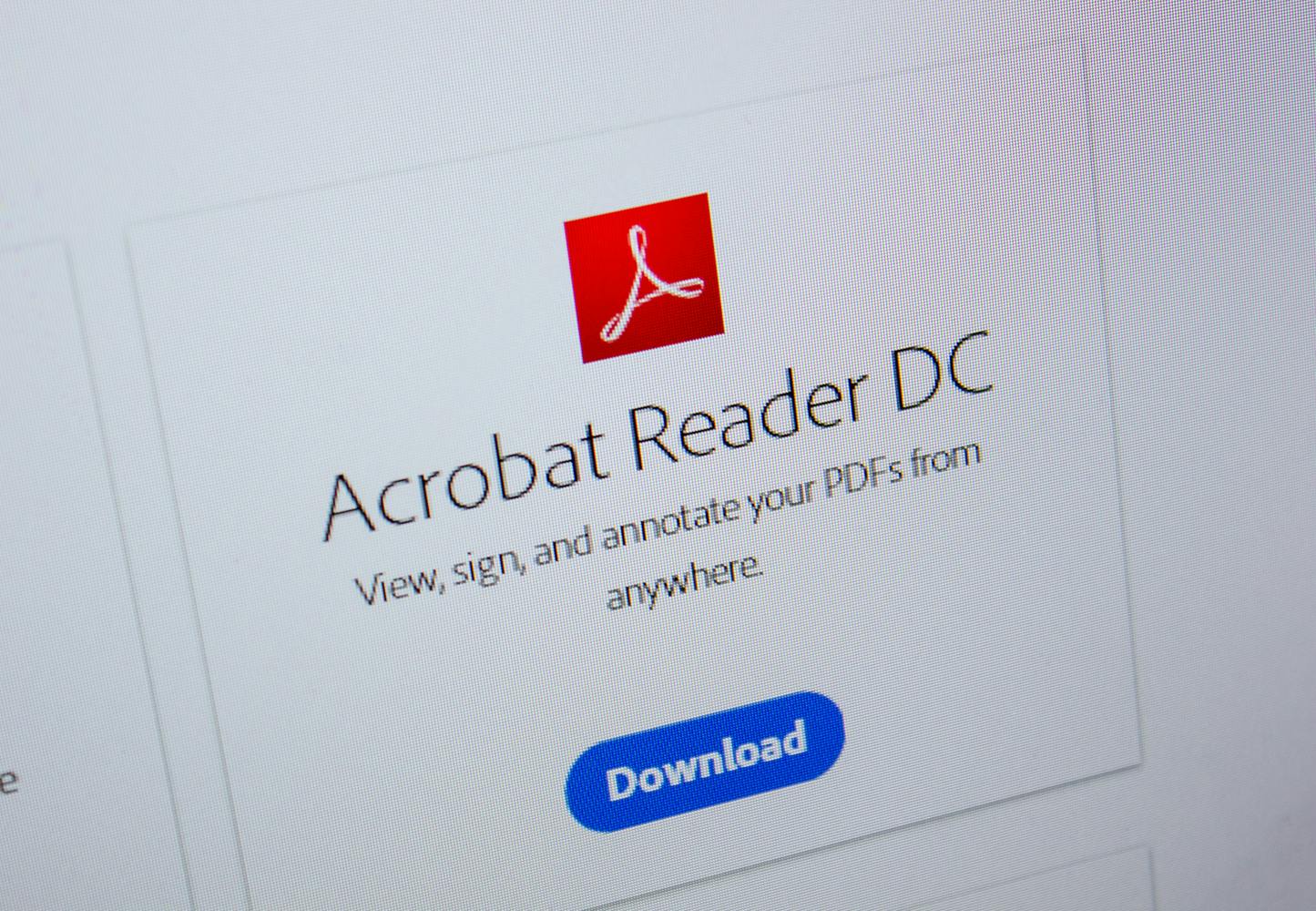 Acrobat reader память не может быть reader