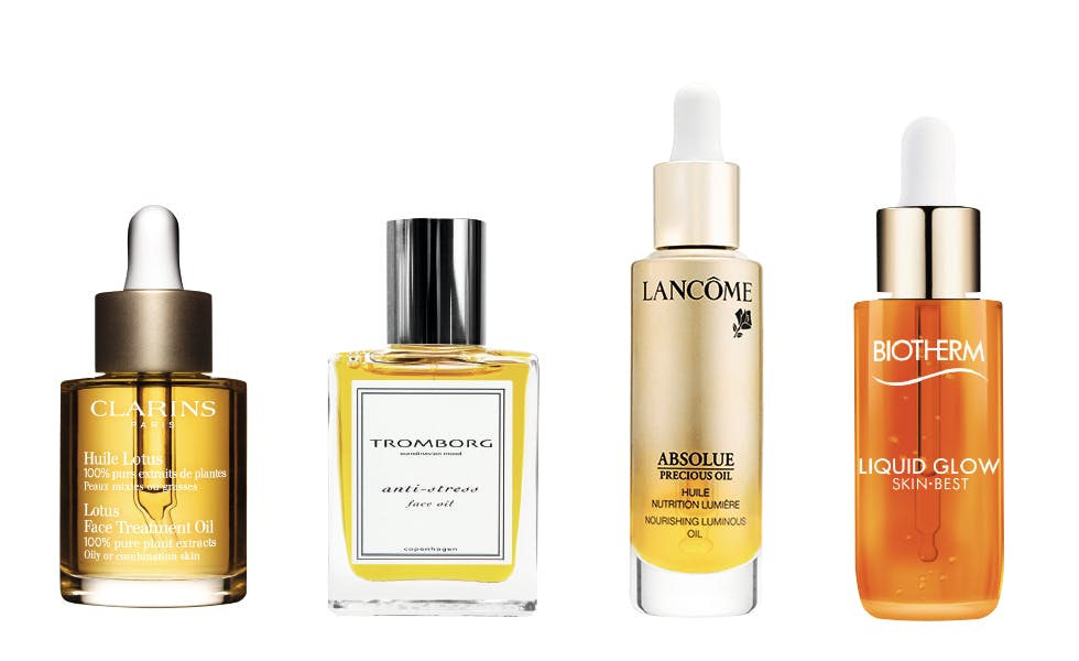 Oljer til ansiktet: ansiktsolje biotherm, lancome, clarins, tromborg
