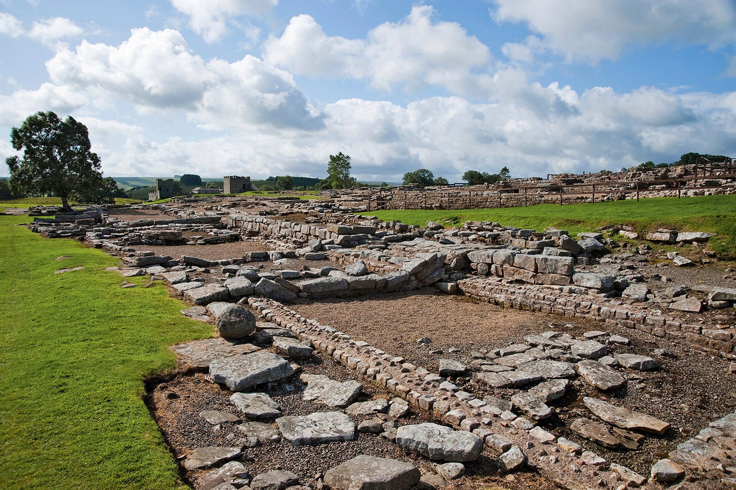 Ruinerna av fästningen Vindolanda, dagens Chesterholm.