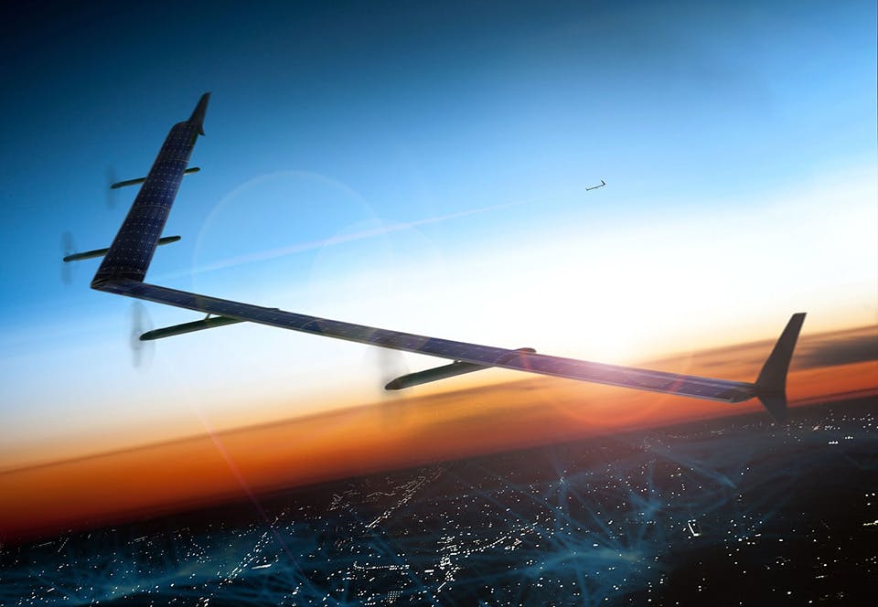 Facebooks Aquila-drone for trådløst nett med laser Facebooks Aquila-drone for trådløst nett med laser