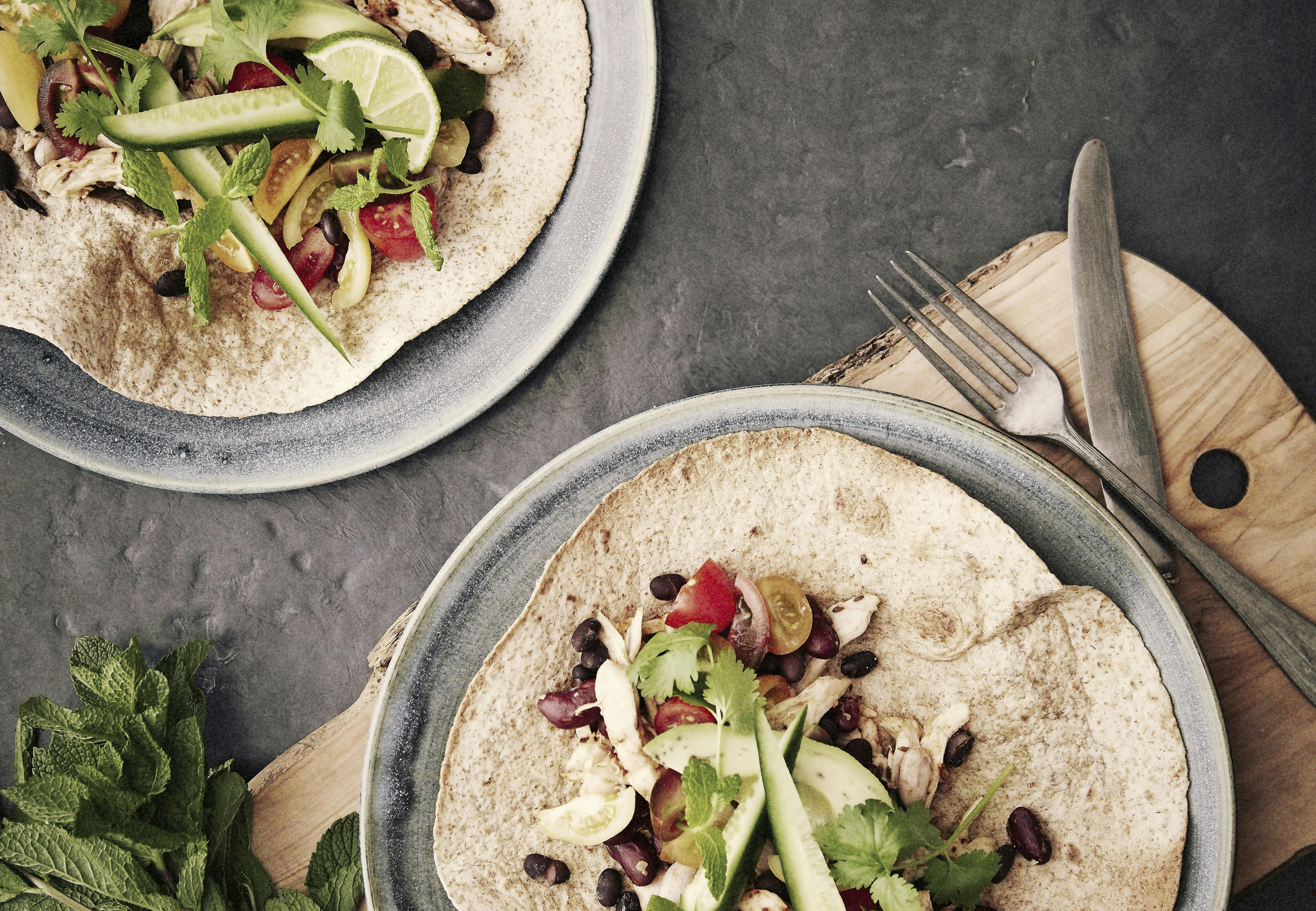 Burritos med kylling - Burritos med kylling