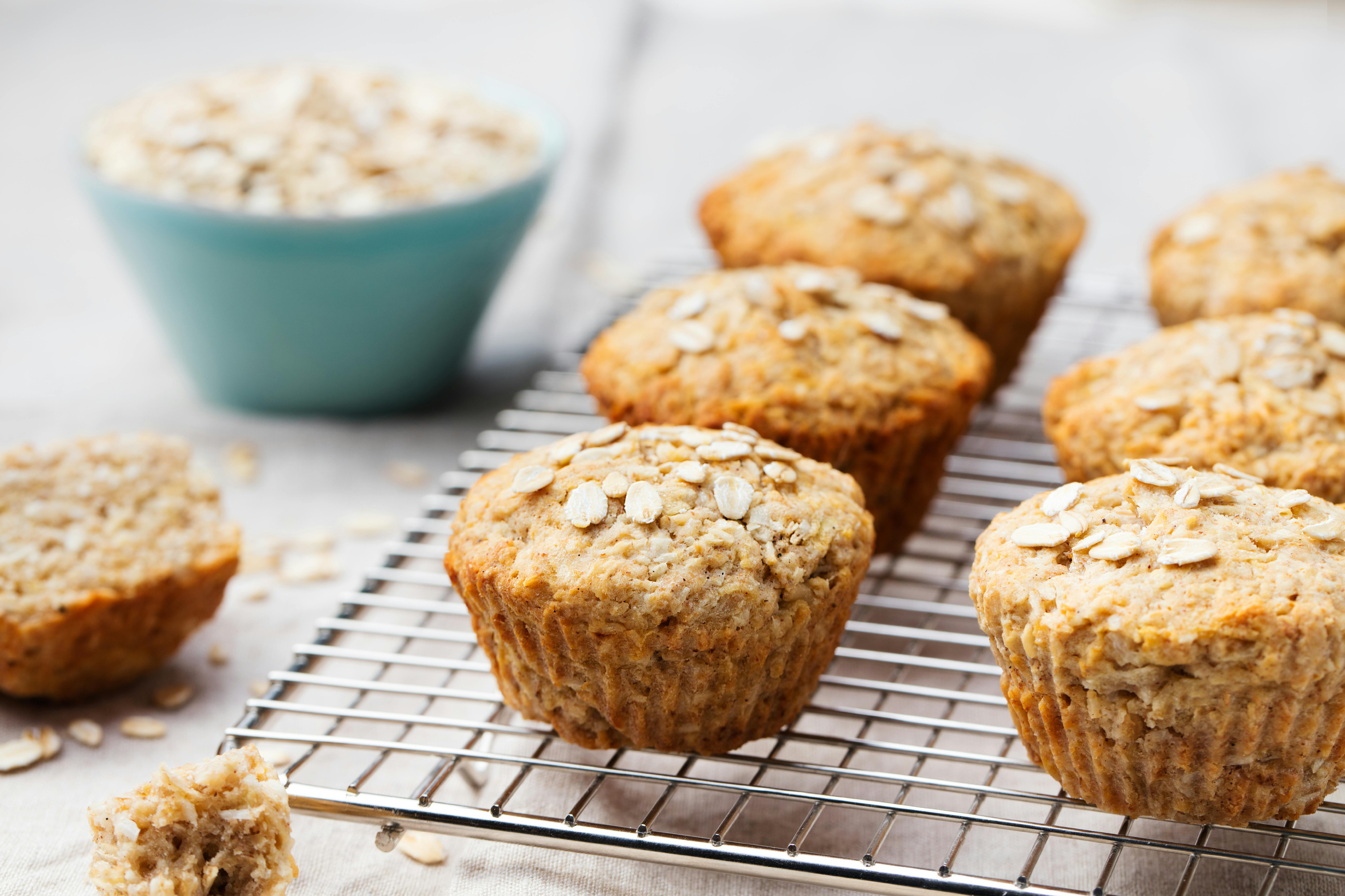 Sunde æble-bananmuffins. Sunde bananmuffins med æble