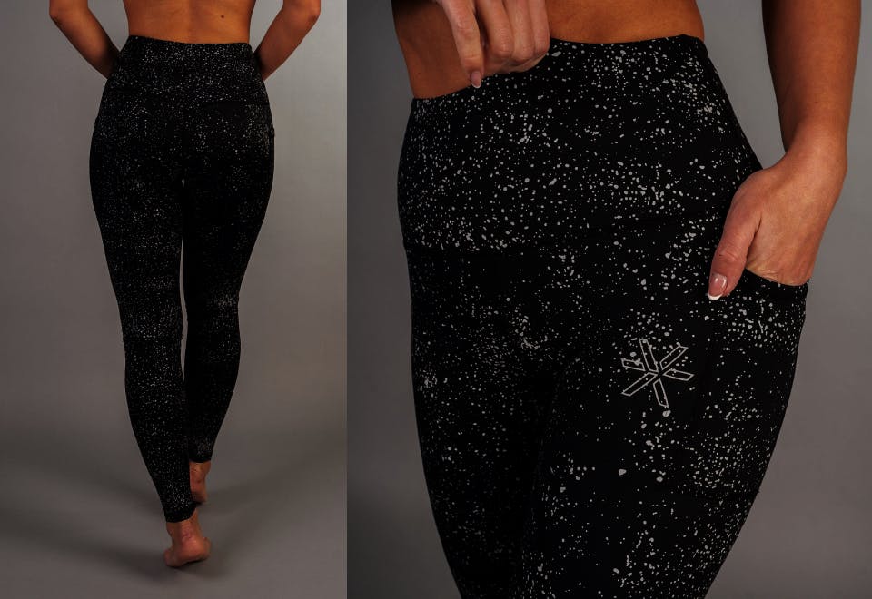 Bara løpetights med refleks Black 360 Reflective Tights