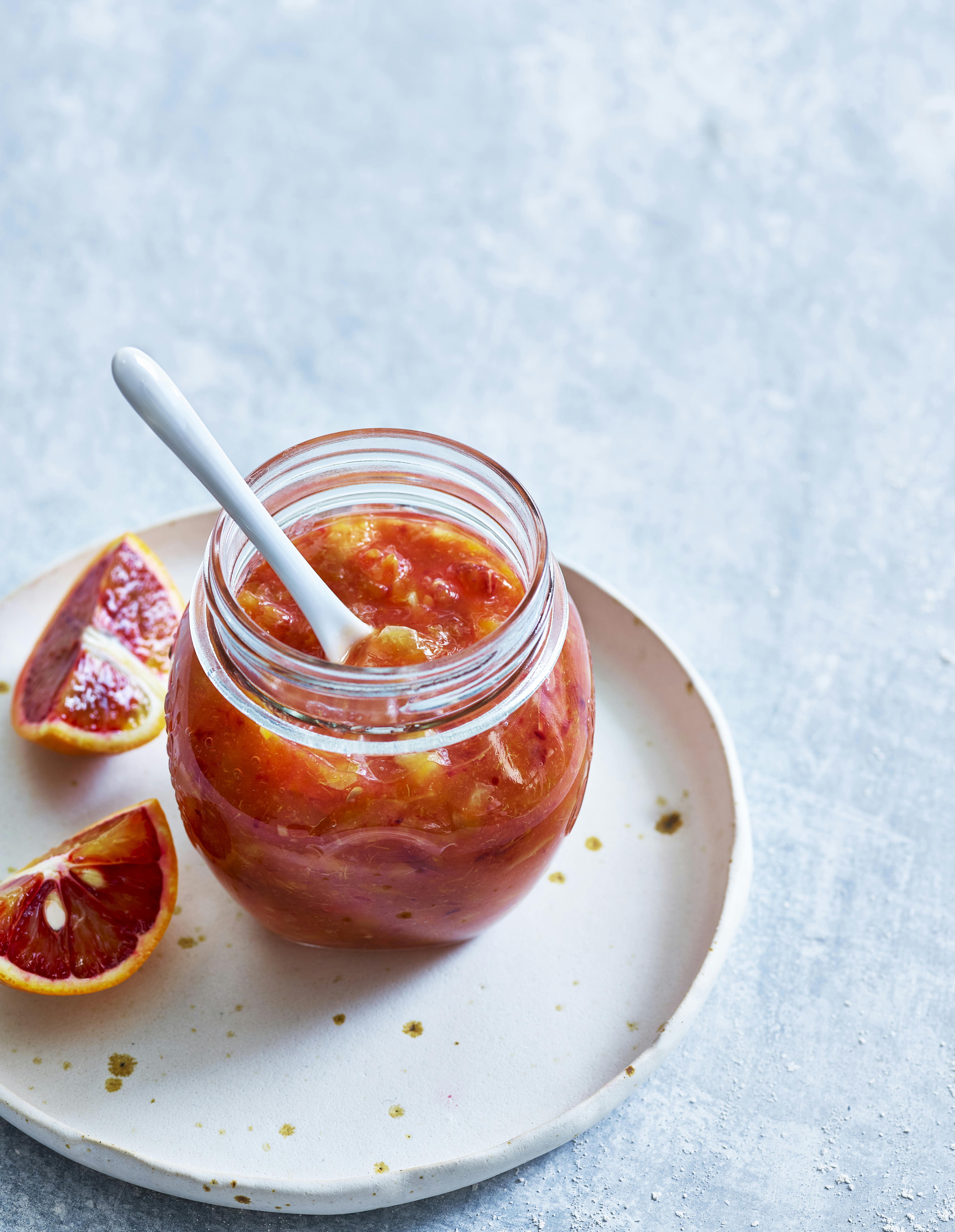 Nærmest et udstillingsobjekt? Blodappelsin, marmelade, dessert