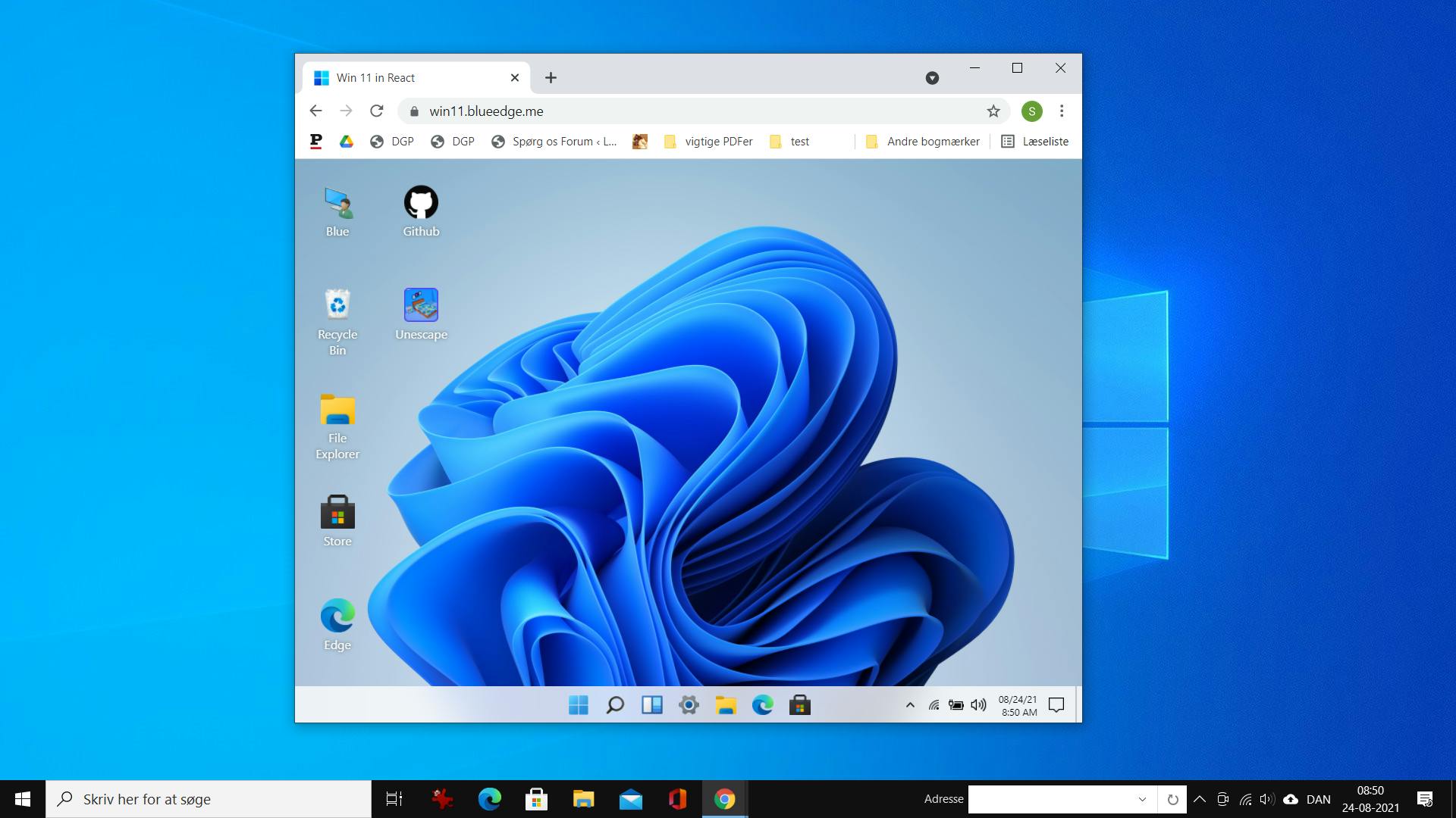 Windows 11 i din browser: Windows 11 i din browser.