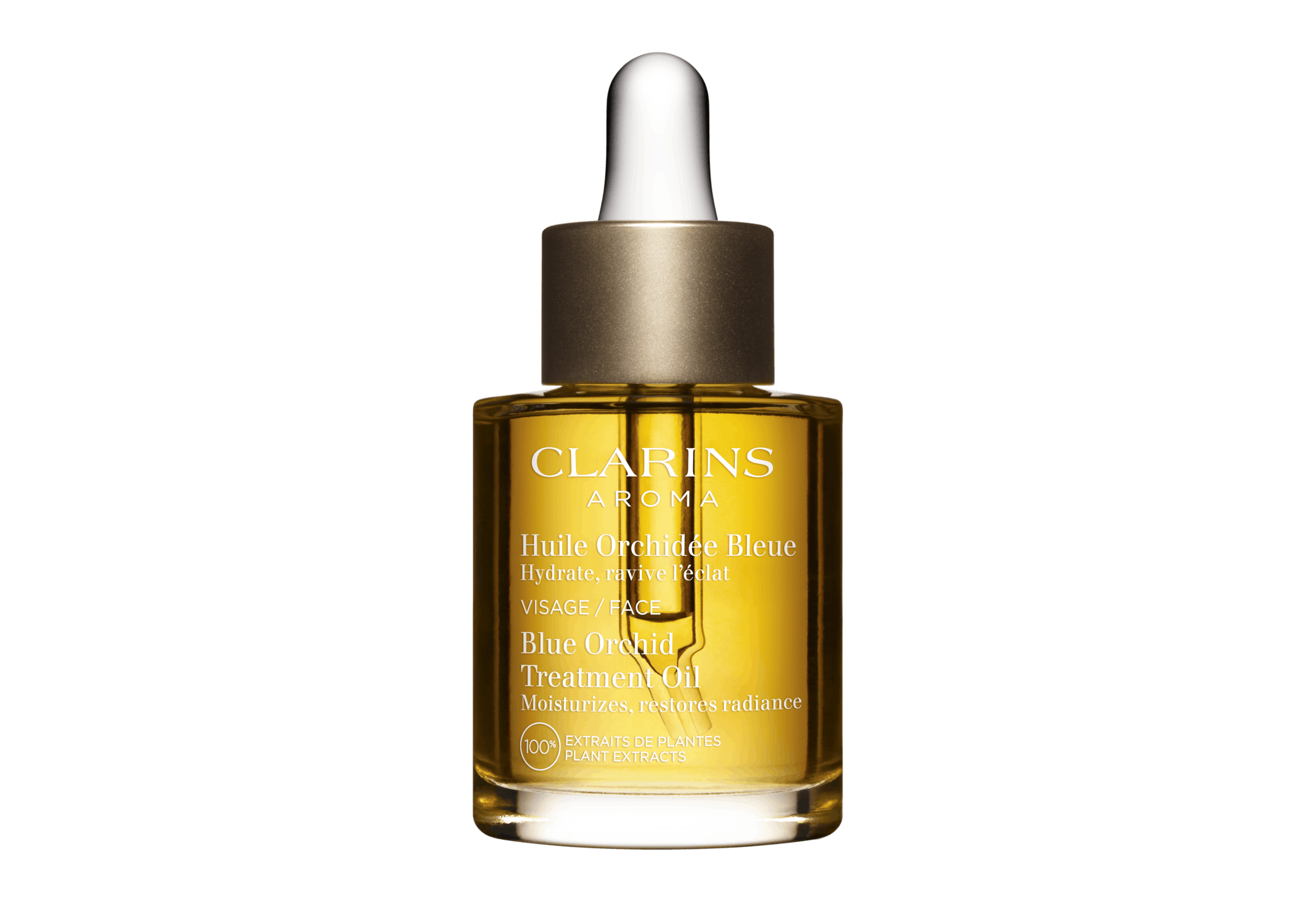 Årets Pro Age 2022 Ansigtsolie: Clarins' Blue Orchid Face Treatment Oil. 30, 380 kr. Clarins, Blue Orchid Face Treatment Oil. 30, 380 kr.