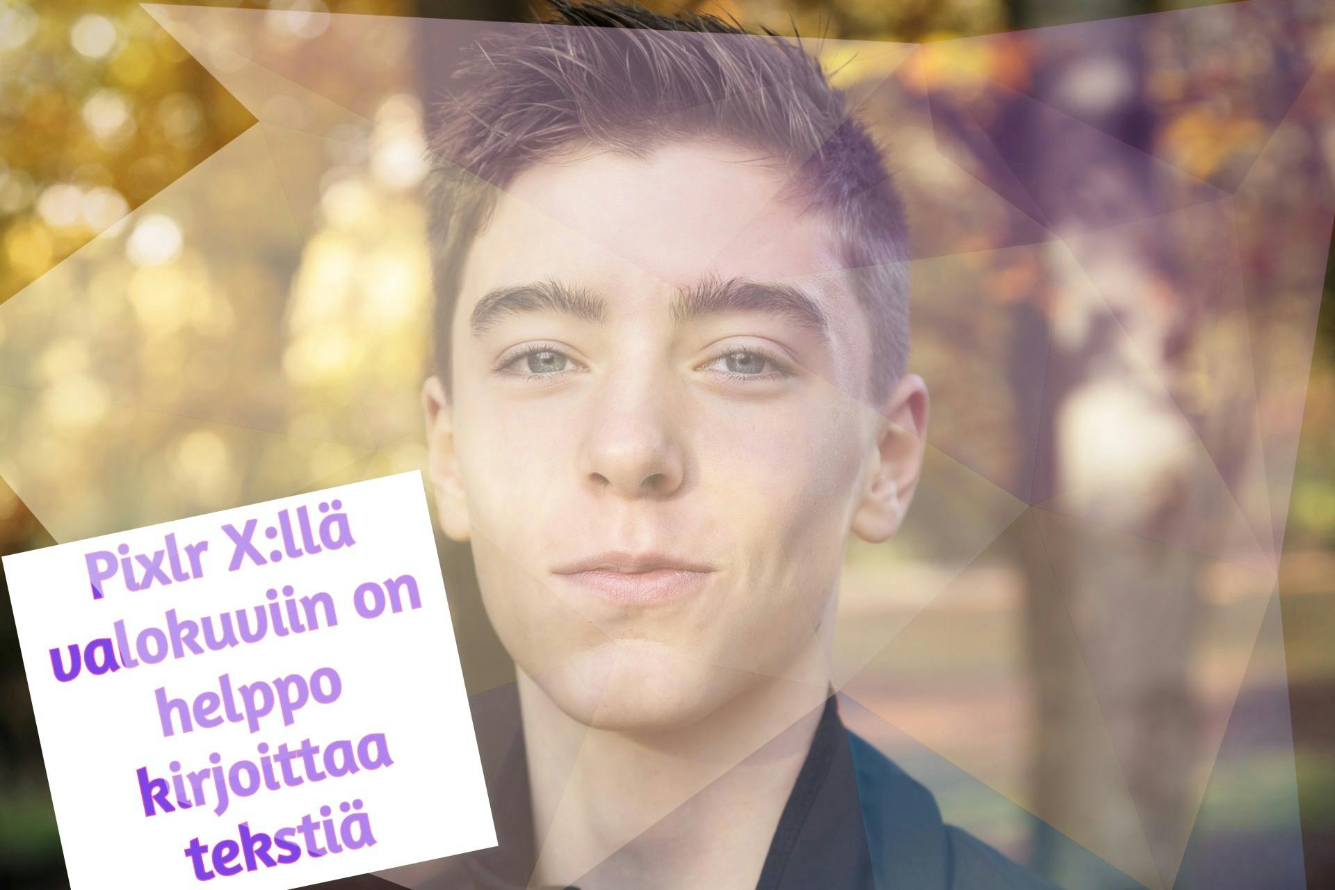 tekstiä valokuvassa