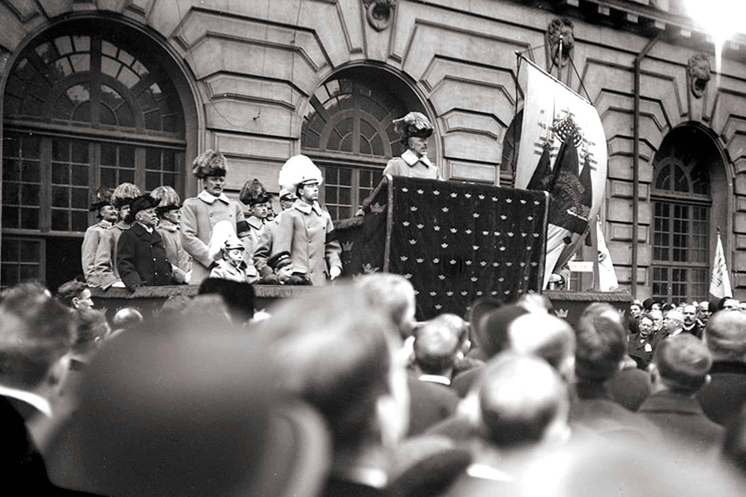 Gustaf V:s borggårdstal den 6 februari 1914.