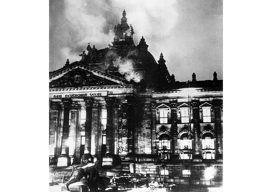 Branden i Berlins riksdagshus 1933.