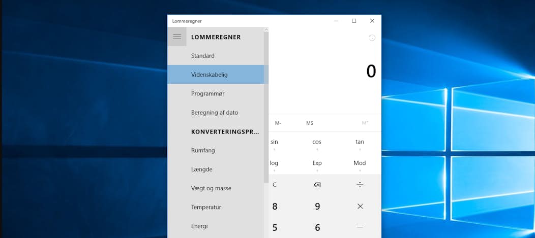 hensynsfuld evig Charles Keasing Her er de geniale og skjulte funktioner i Windows 10' lommeregner |  Komputer.dk