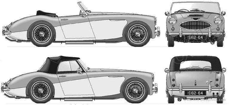 Austin Healey 3000 MK II fra 1962