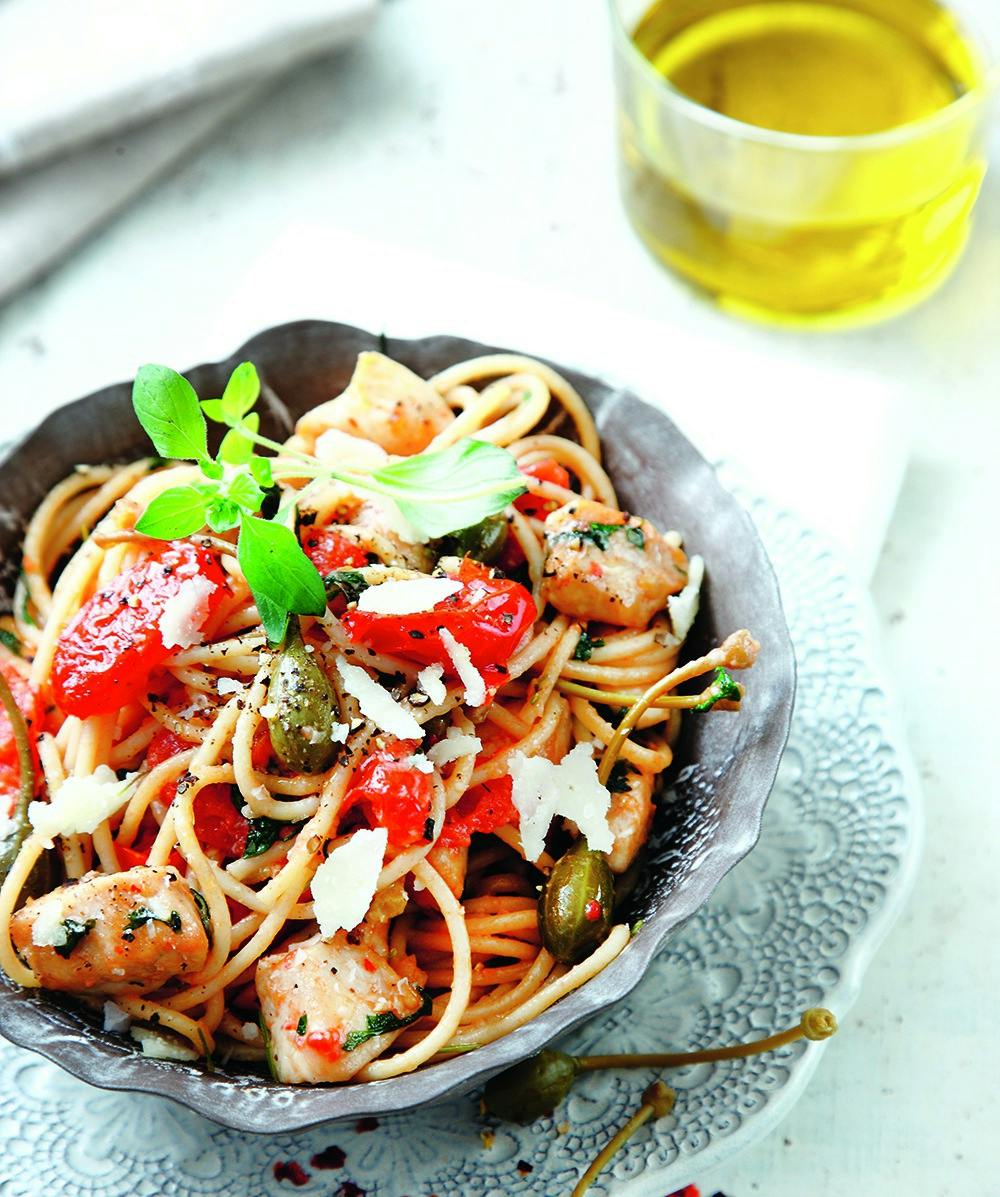 Kyllingpasta med kapers Kyllingpasta med kapers