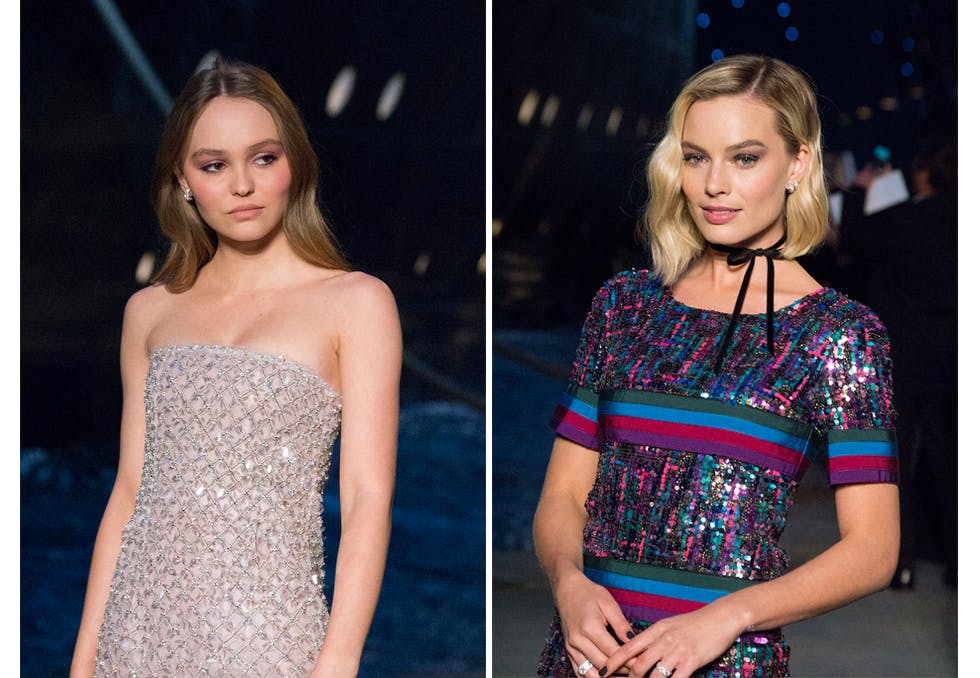 Lily Rose Depp og Margot Robbie i Chanel Lily Rose Depp og Margot Robbie