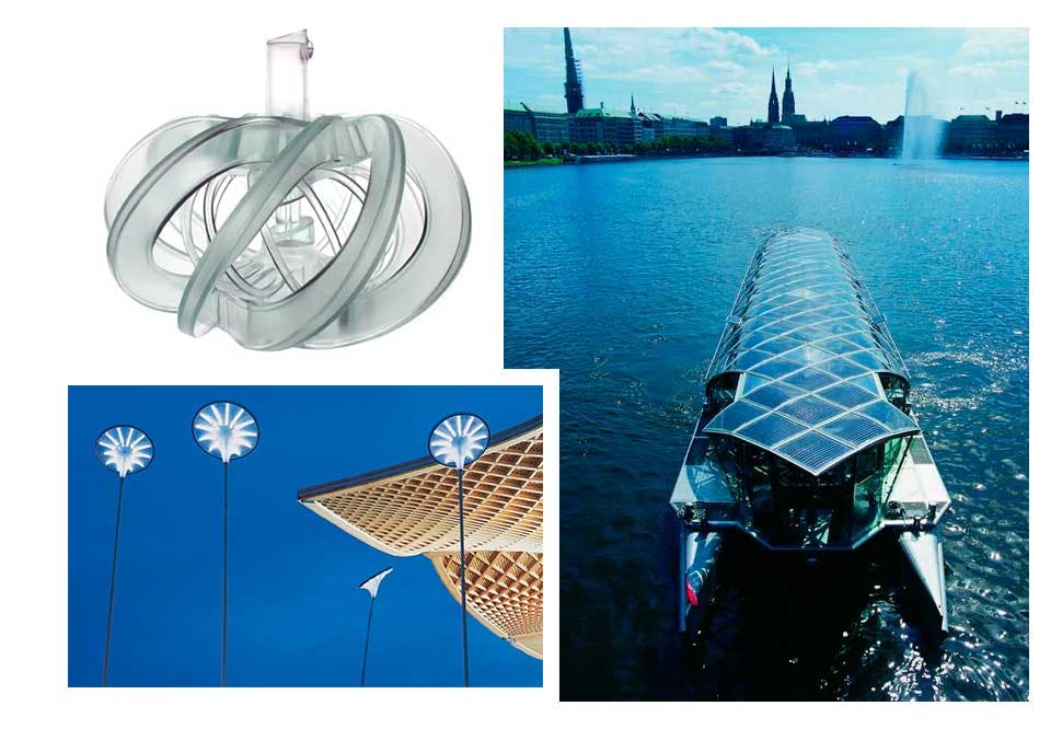 Designer Christoph Behling projekter soldreven båd solceller gadelamper parfumeflaske