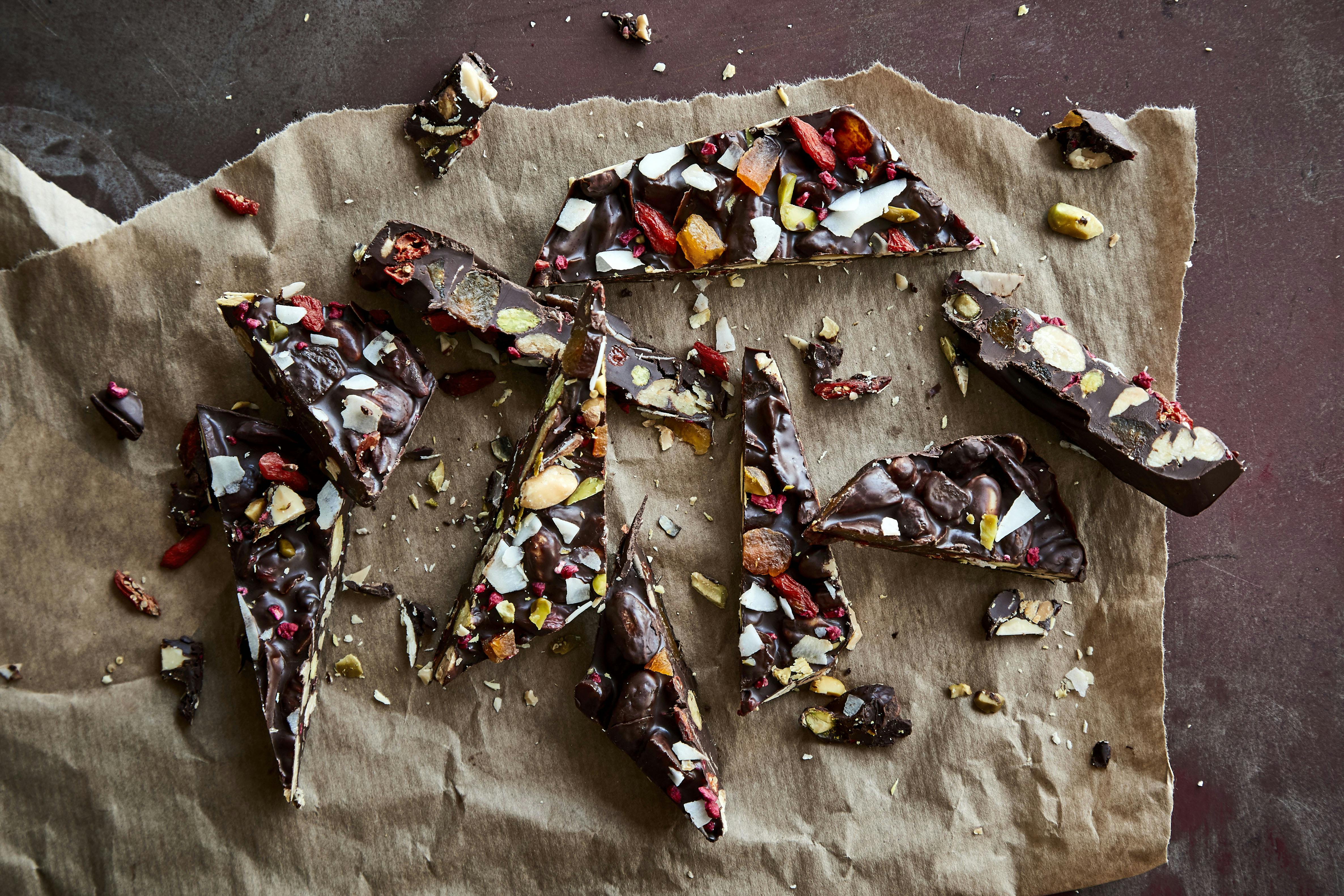 Dit hjerte elsker mørk chokolade – Chokoladebrud med nødder