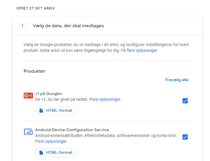 Download persondata i Google