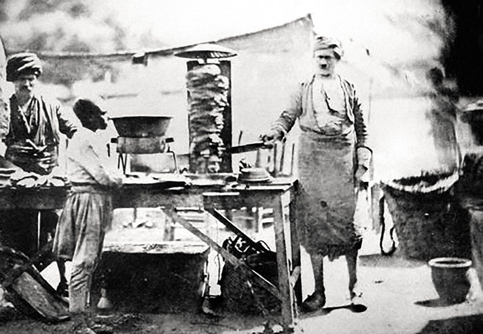 Döner tillreds.