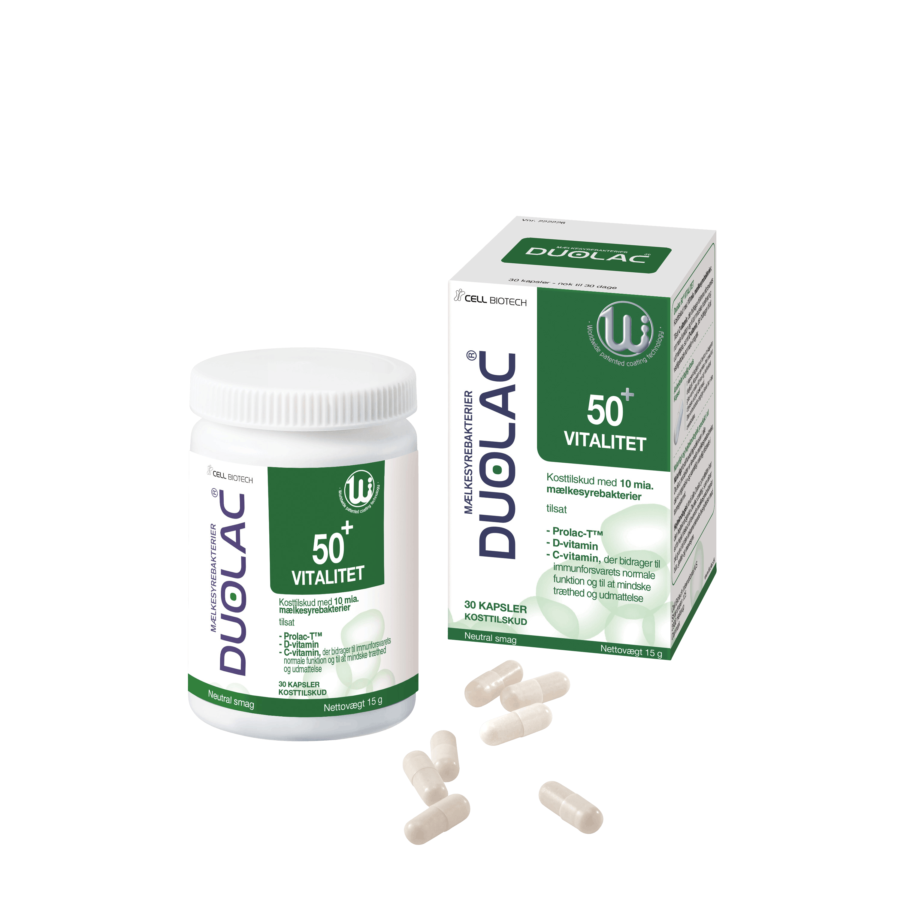 Duolac, 50+ Vitalitet. 30 kapsler, 159,95 kr.