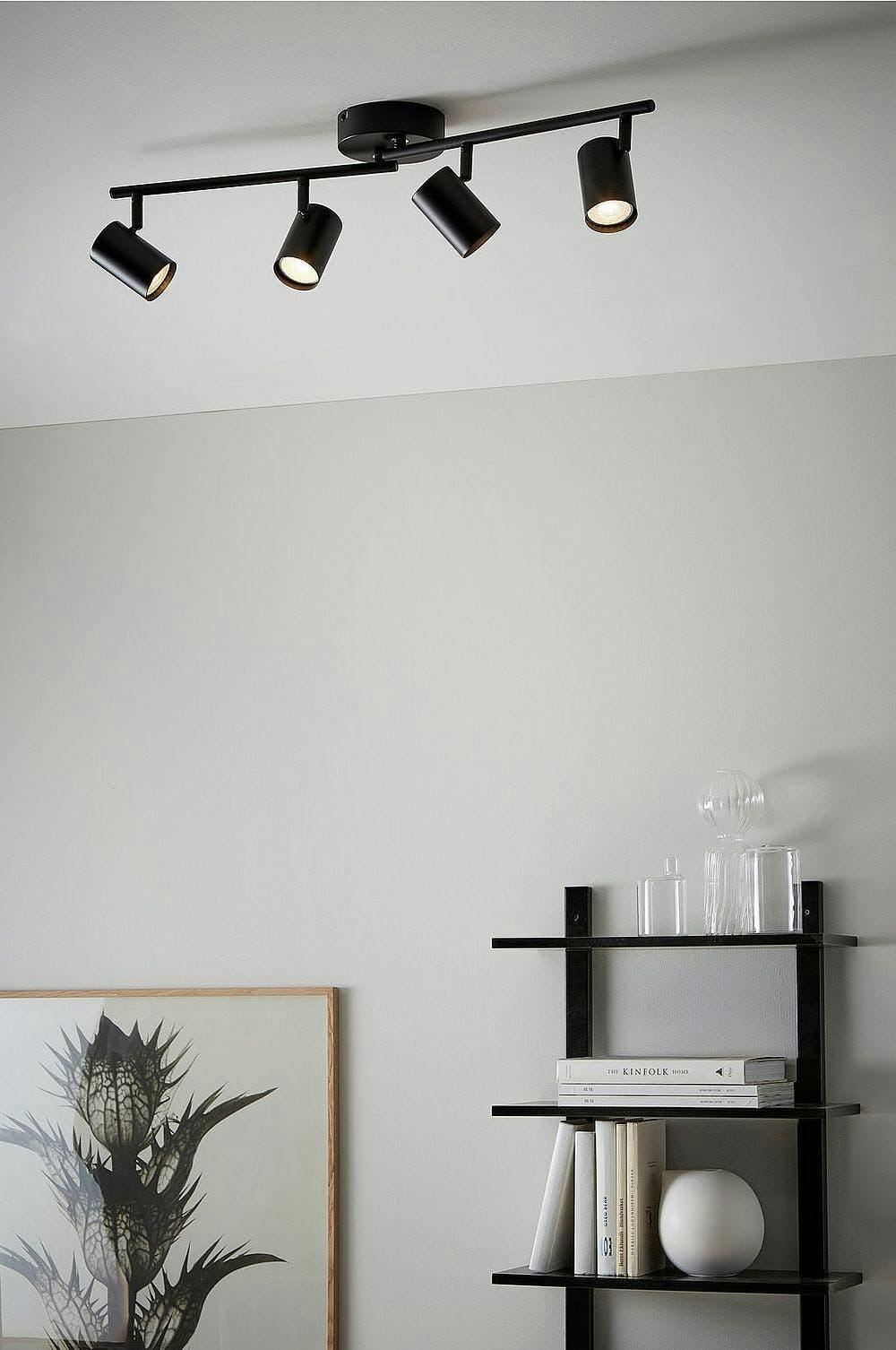 Ellos Arezzo rails met spotlampen Ellos Arezzo spotjes zwart rails
