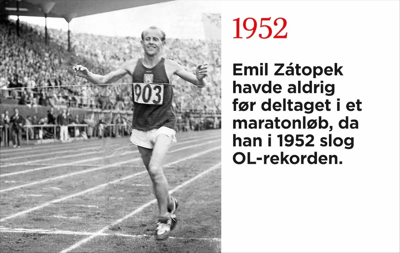 Emil Zápotek slog OL-rekorden i sin maratondebut Emil Zápotek