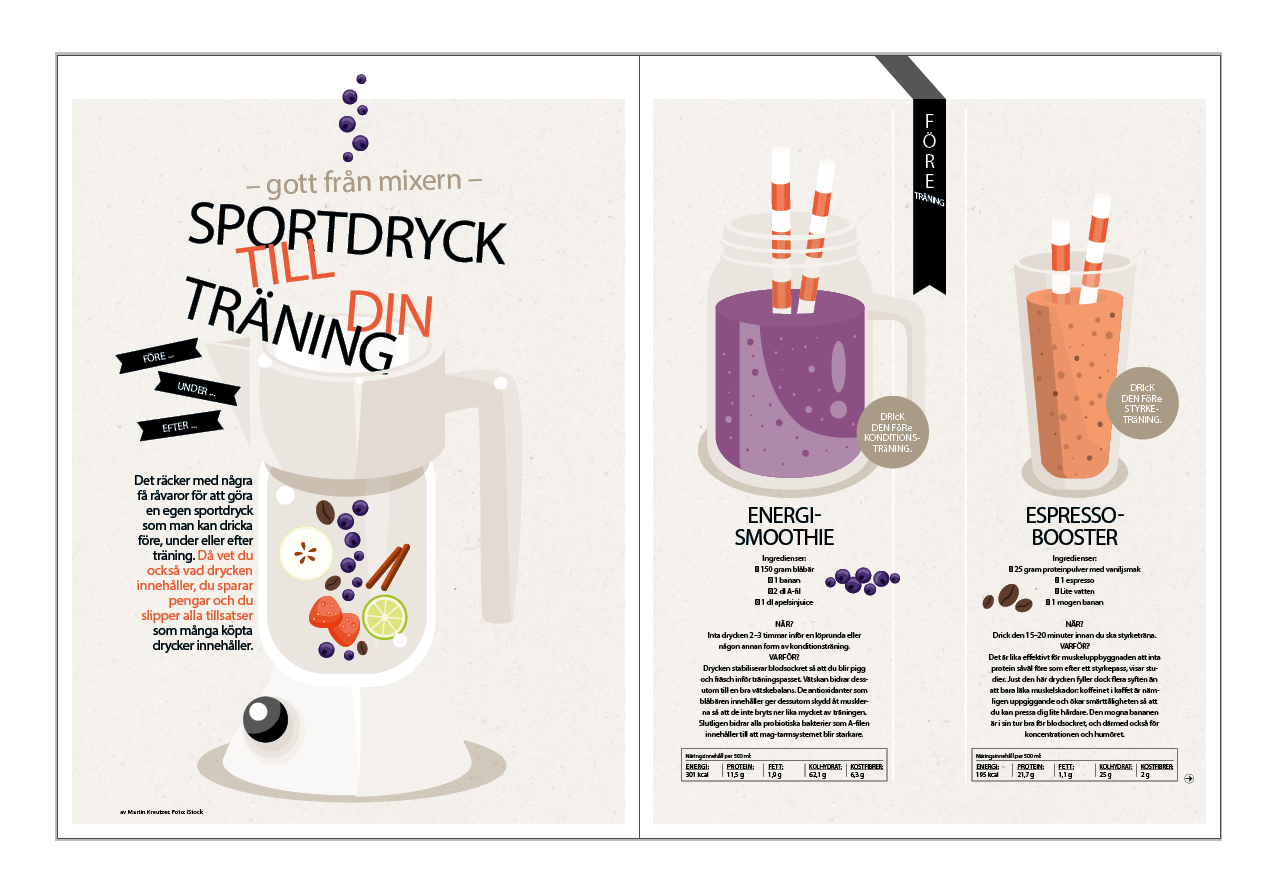Sportdryck skärmbild