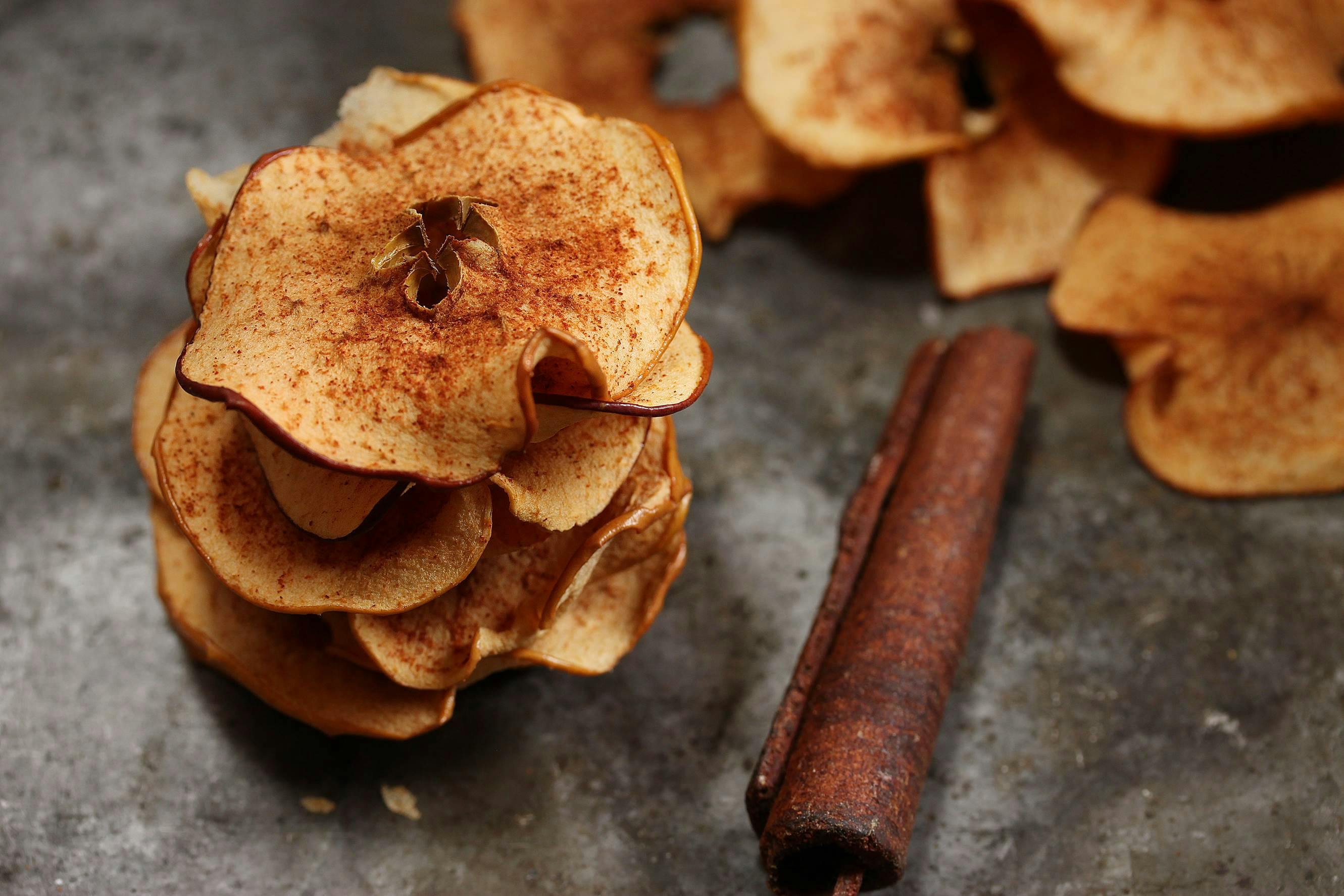 Eplechips sunn snack oppskrift