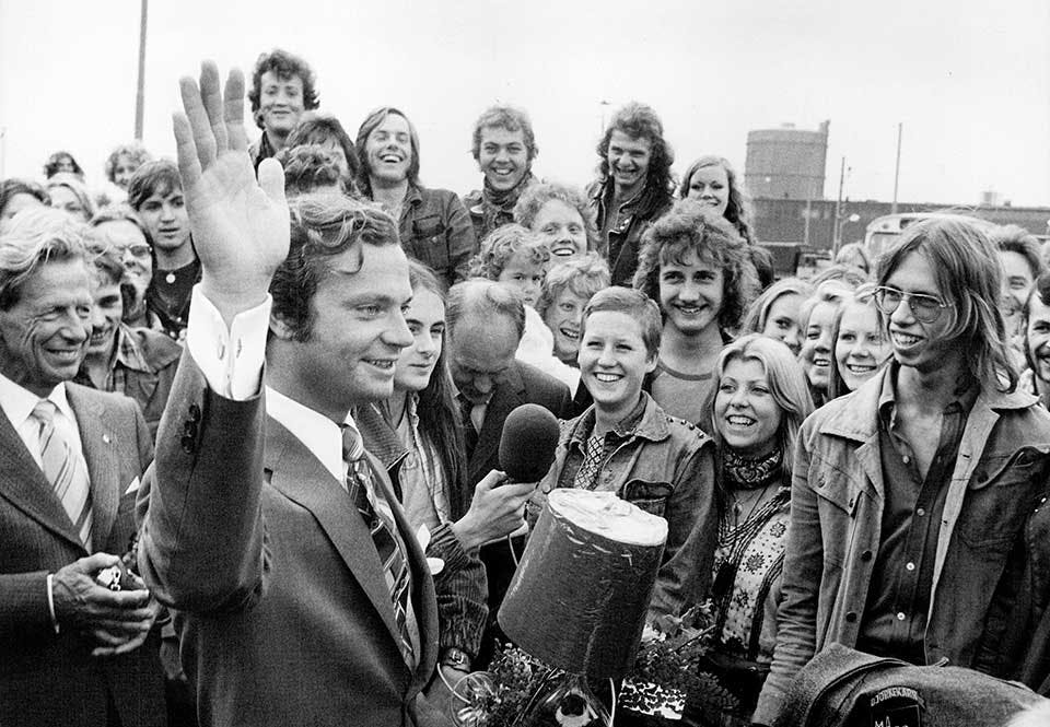 Carl XVI Gustaf i Göteborg 1974.