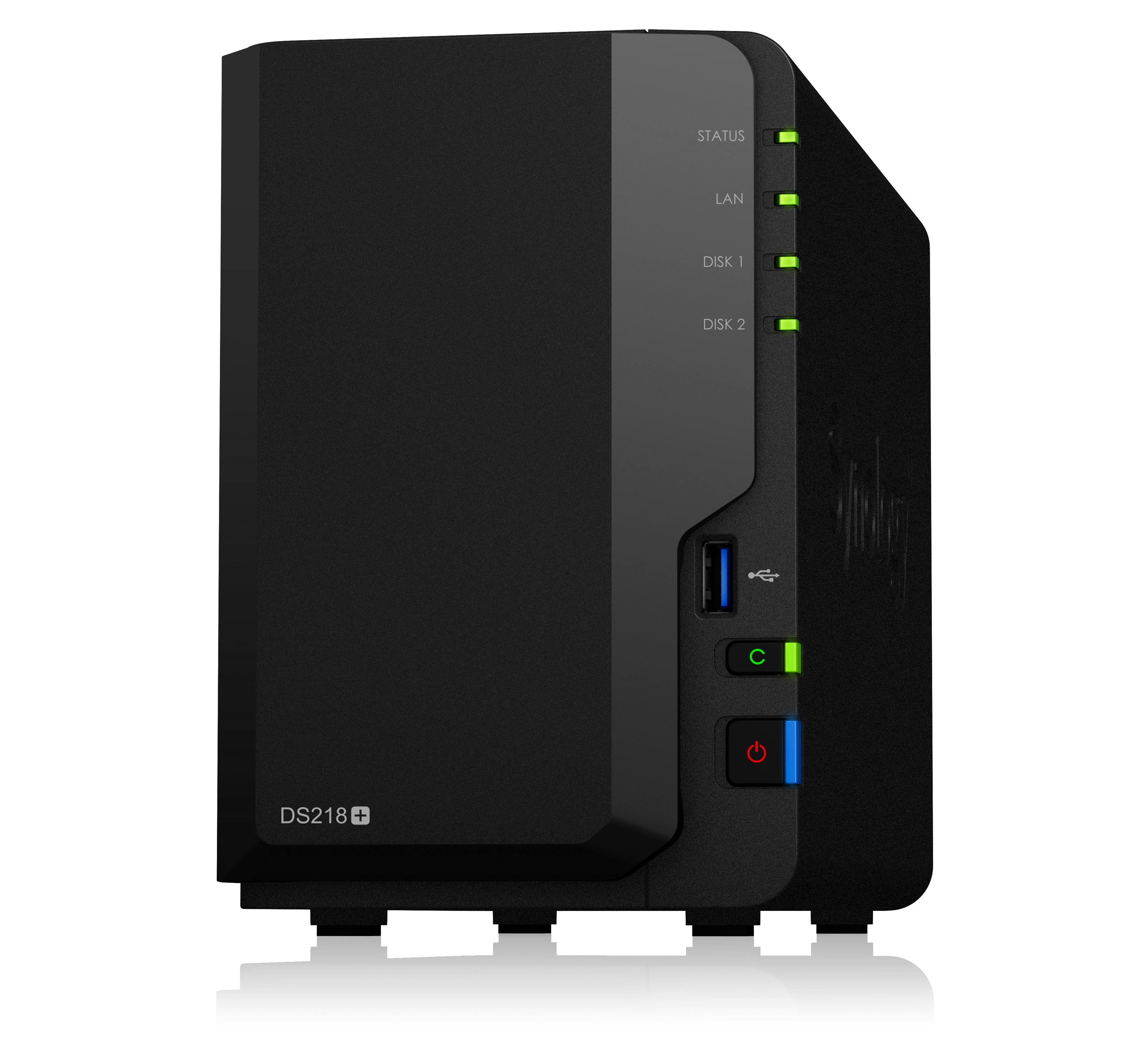 Synology DS218+ En kompakt nätverkshårddisk med mängder av möjligheter.