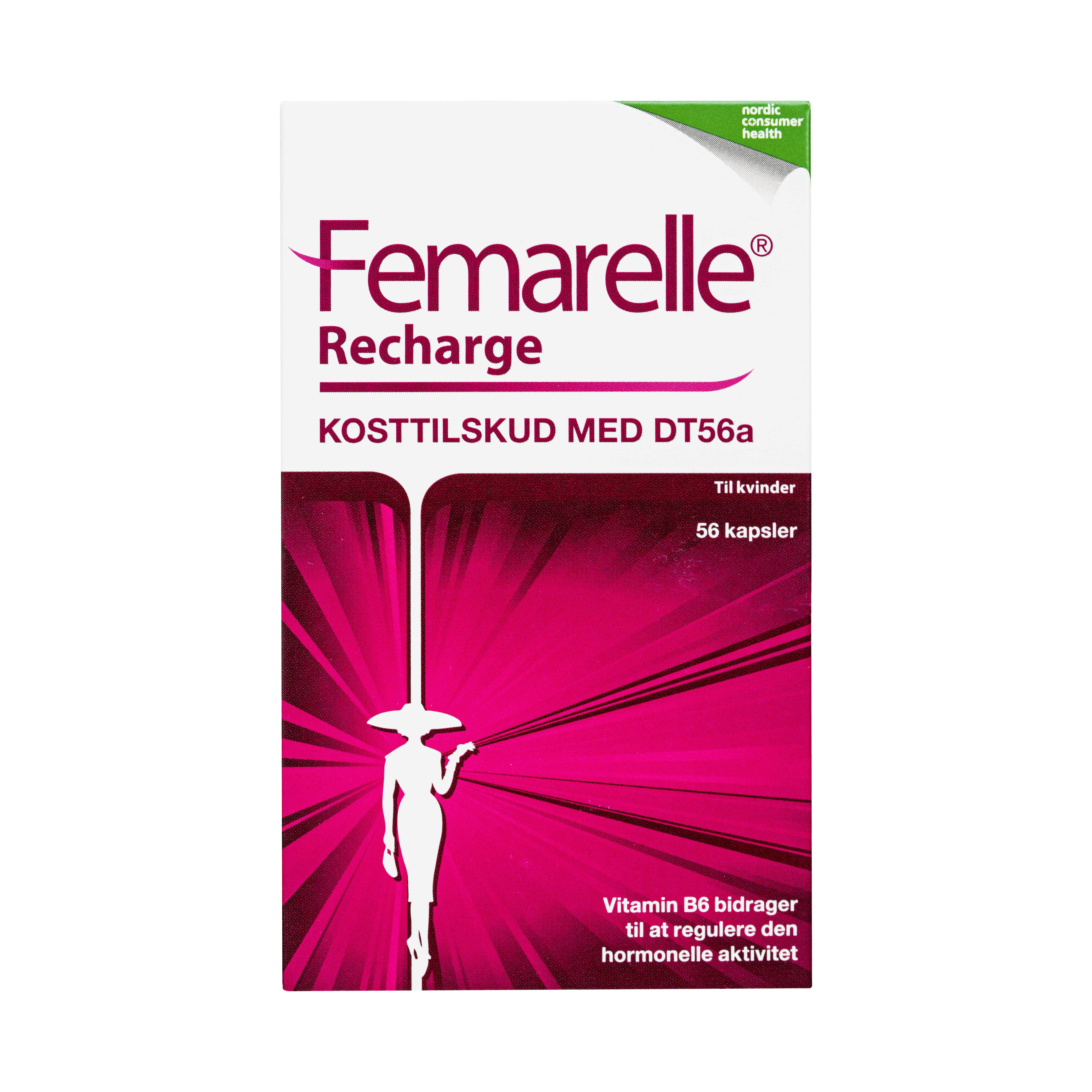 Femarelle, Recharge. 56 kapsler, 289 kr.