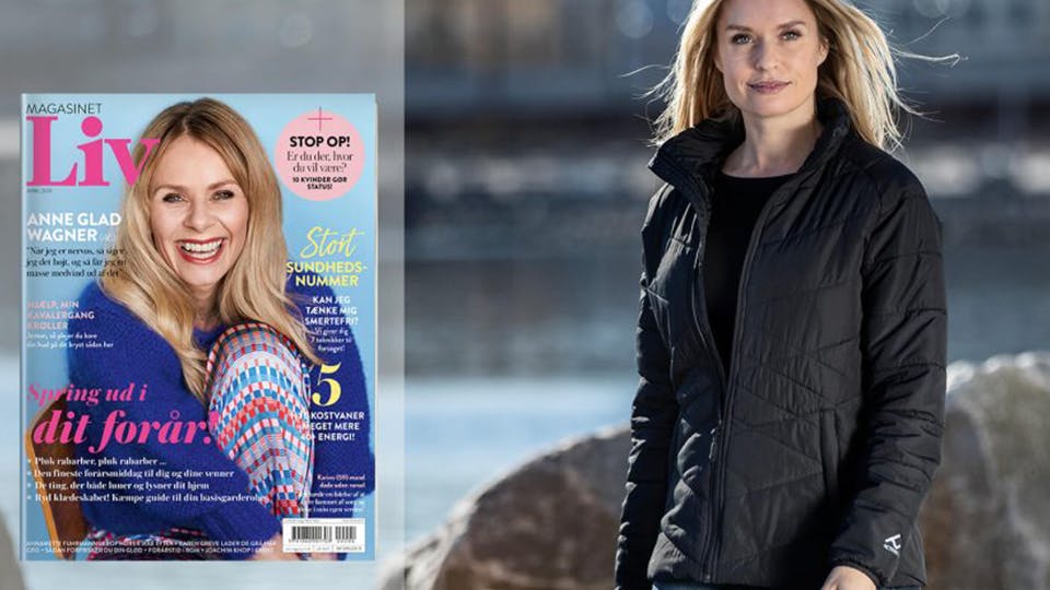 Fiberjakke fra Active Fit sammen med Magasinet Liv