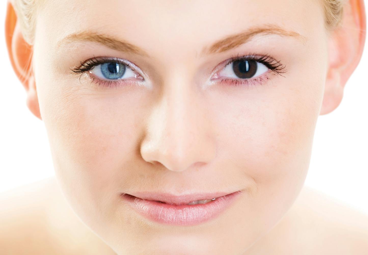 Girl with two colour eyes