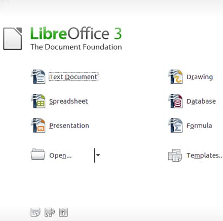 LibreOffice StartCenter