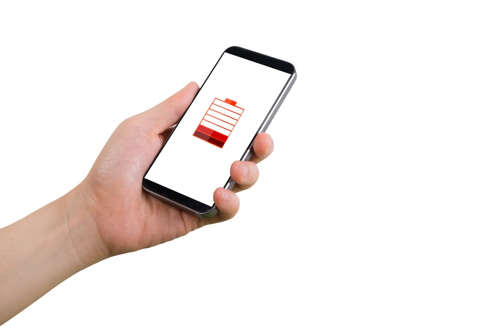 lavt batteri smartphone