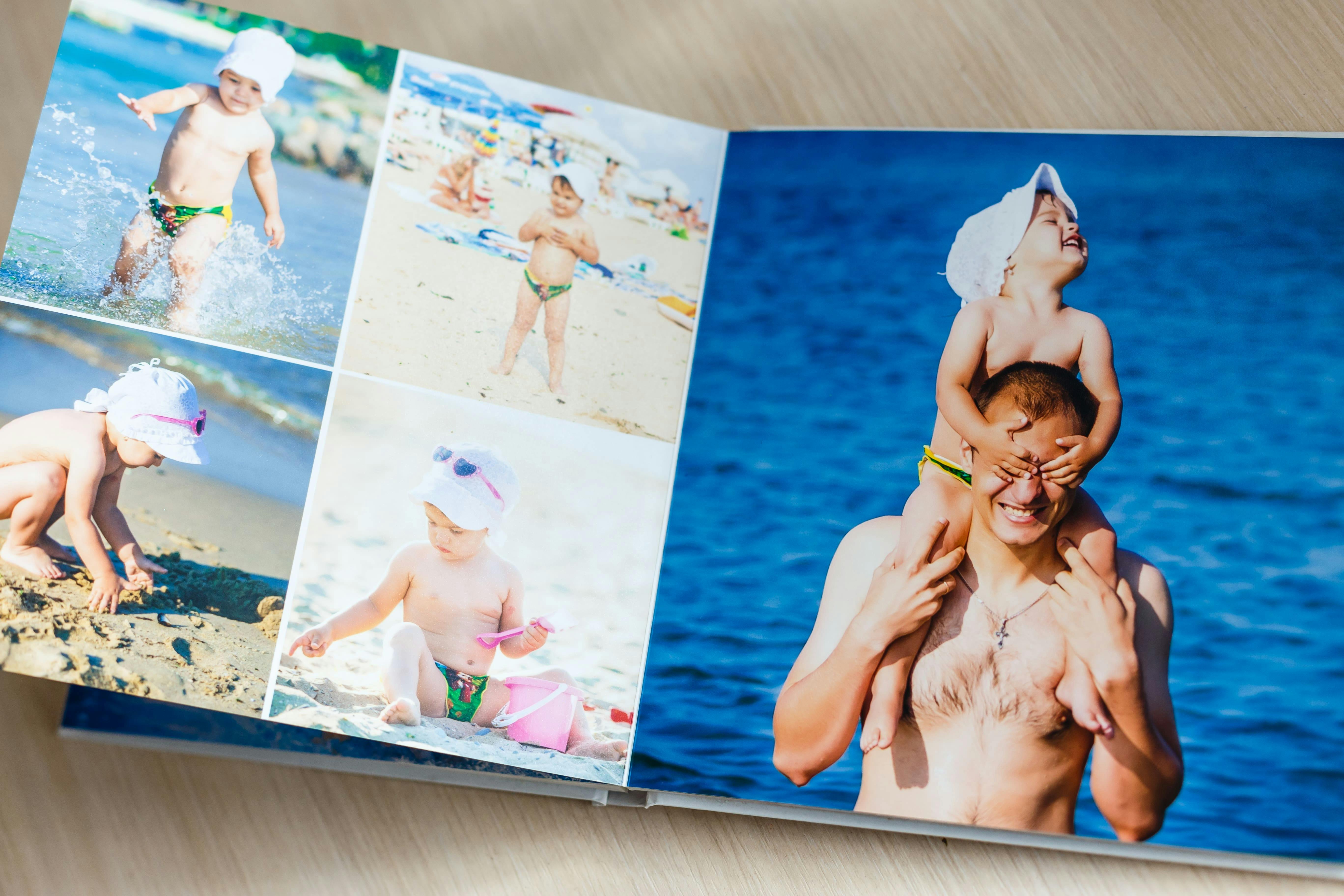 Fotobok med semsterbilder