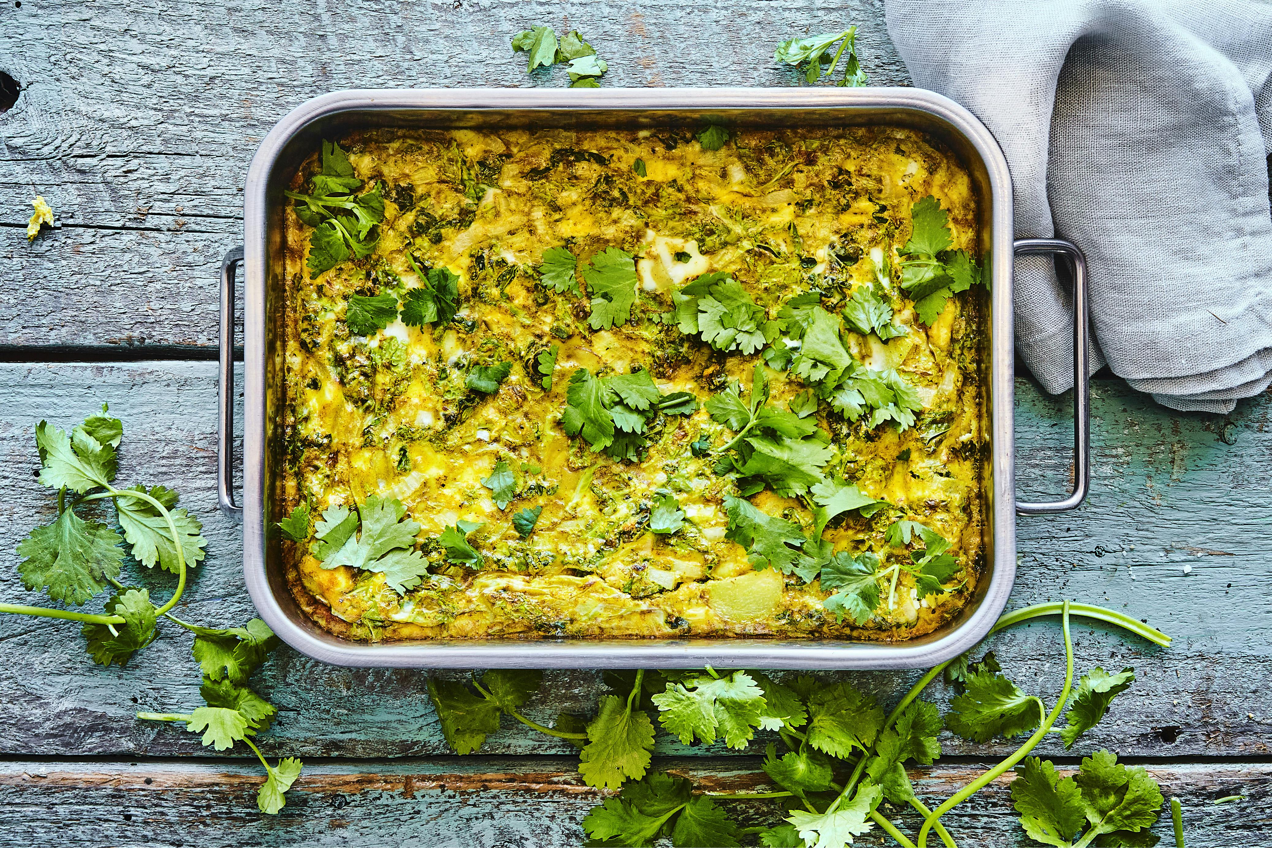 Enkel middag - Indisk-inspirert frittata