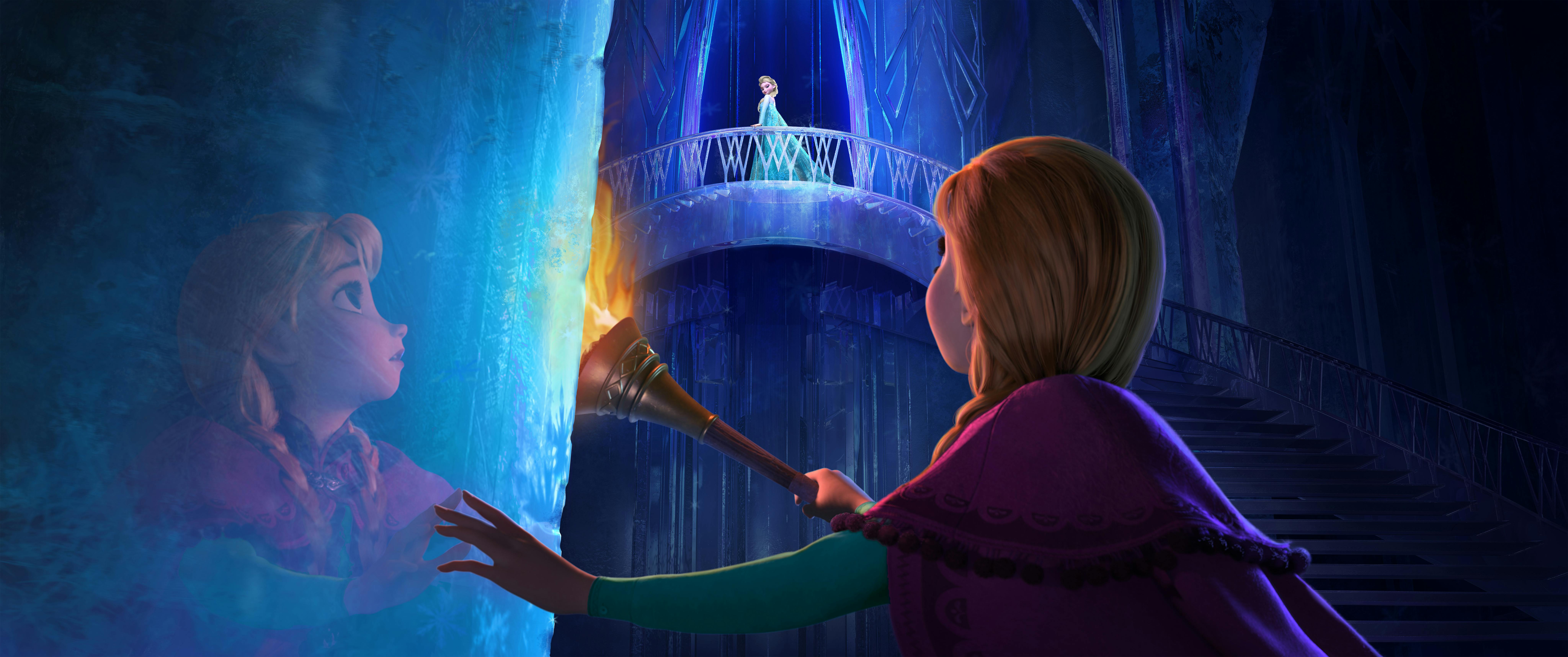 I Frost skal Anna redde sin søster Elsa fra et slot af is. Frozen